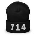 714 Area Code Cuffed Beanie