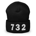 732 Area Code Cuffed Beanie