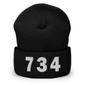 734 Area Code Cuffed Beanie