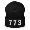 773 Area Code Cuffed Beanie