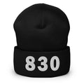 830 Area Code Cuffed Beanie