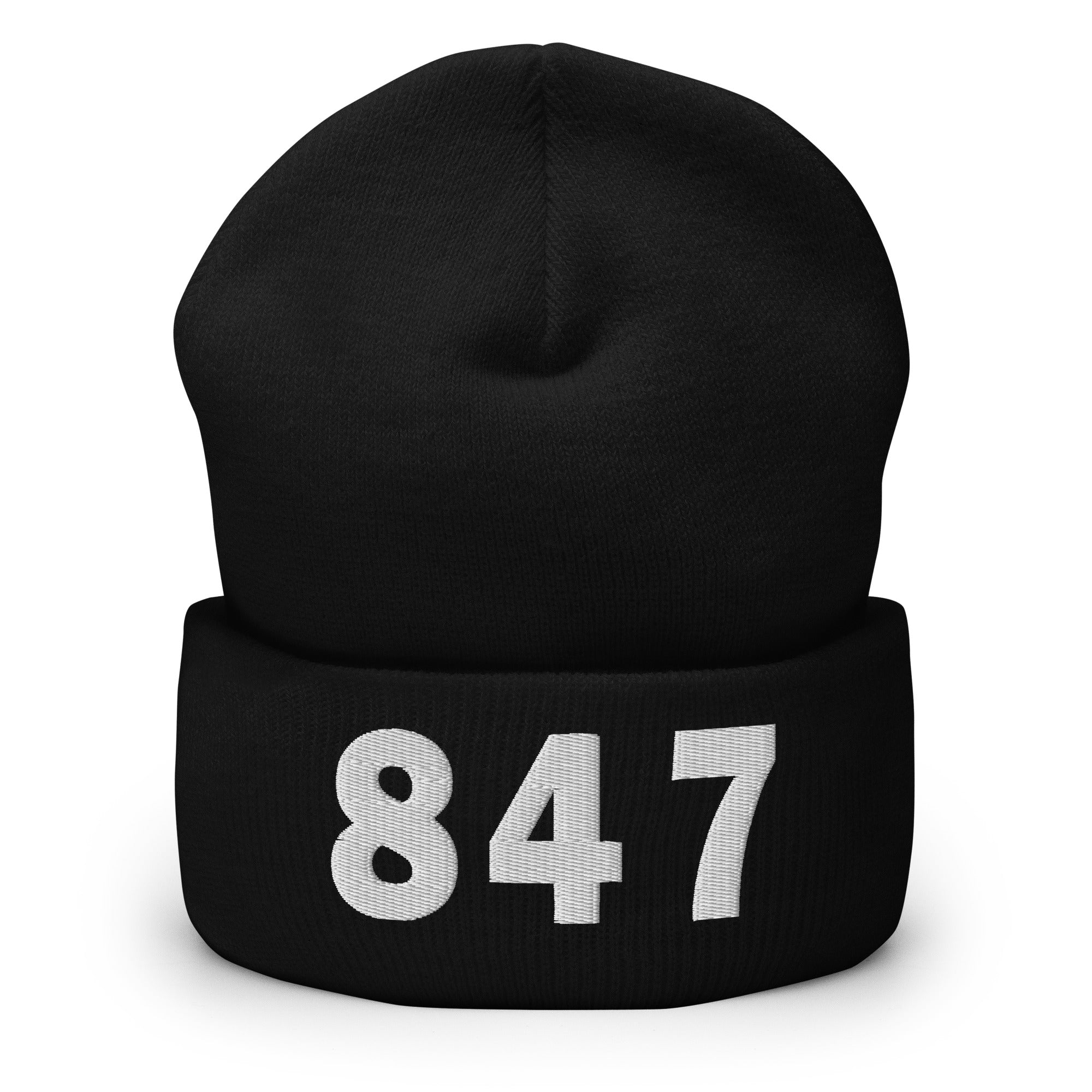 847 Area Code Cuffed Beanie