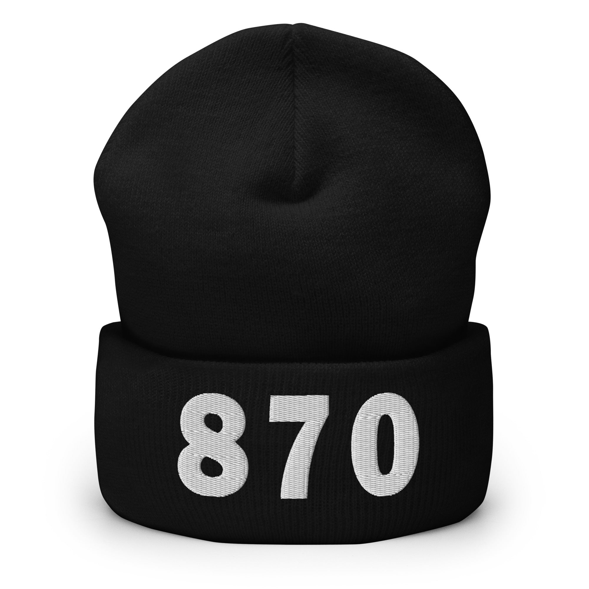 870 Area Code Cuffed Beanie