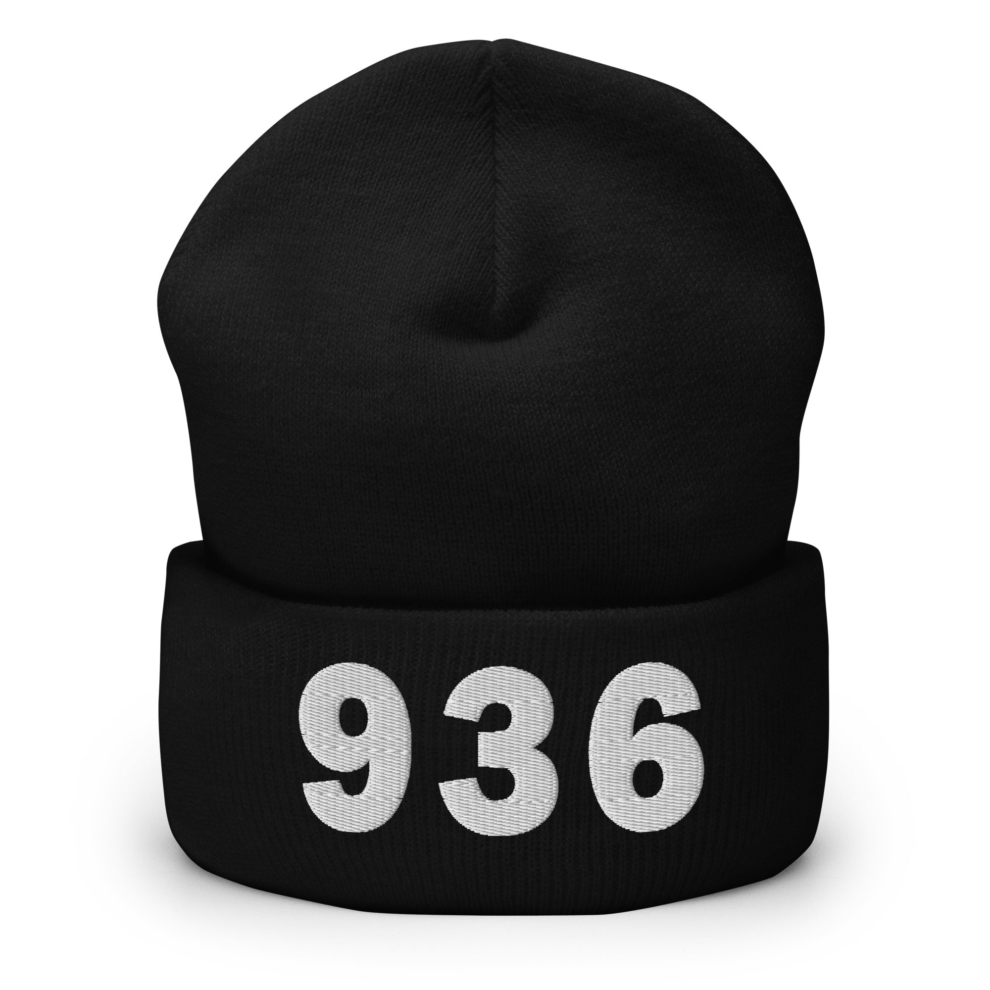 936 Area Code Cuffed Beanie