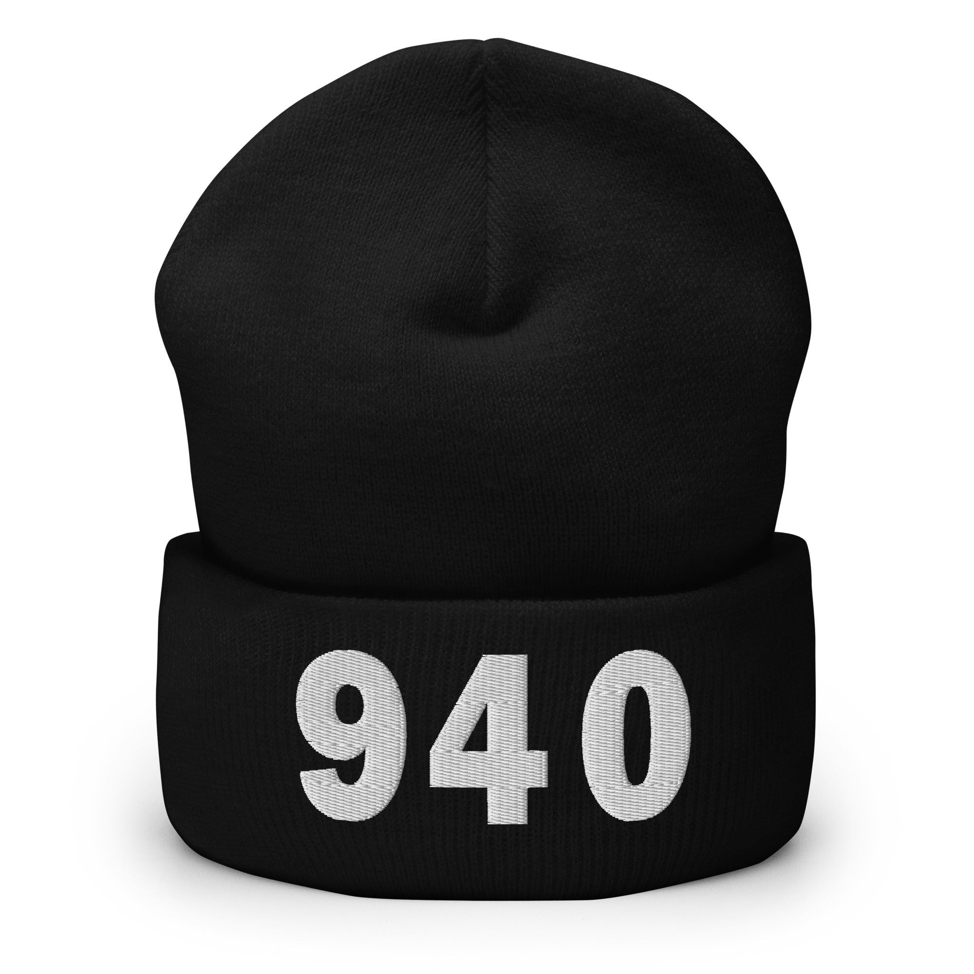 940 Area Code Cuffed Beanie