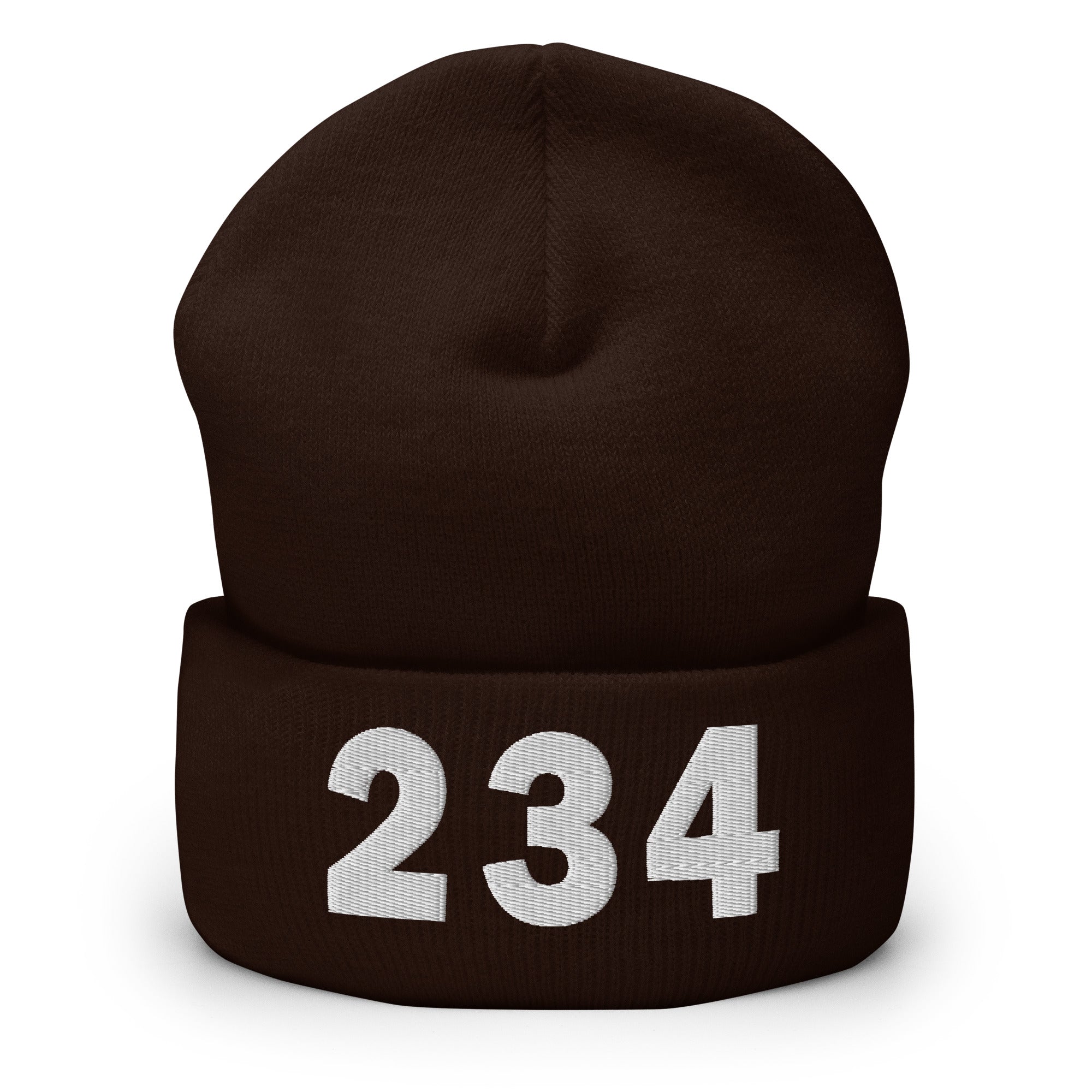 234 Area Code Cuffed Beanie
