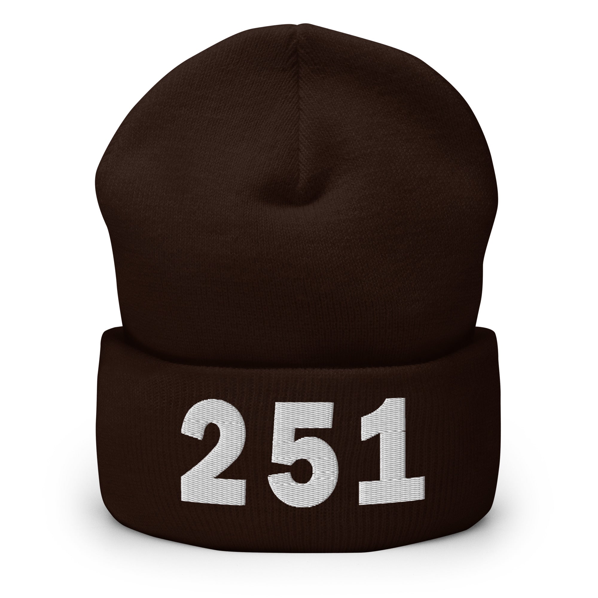 251 Area Code Cuffed Beanie