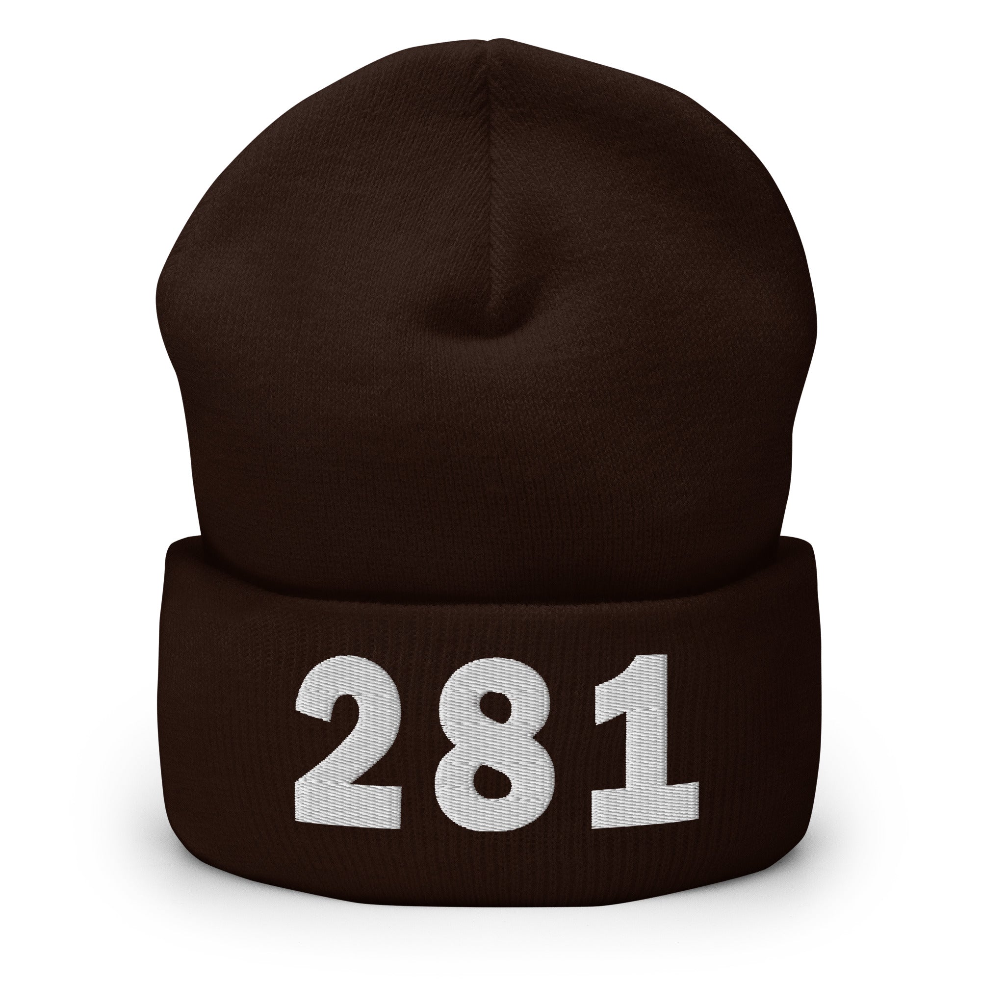 281 Area Code Cuffed Beanie