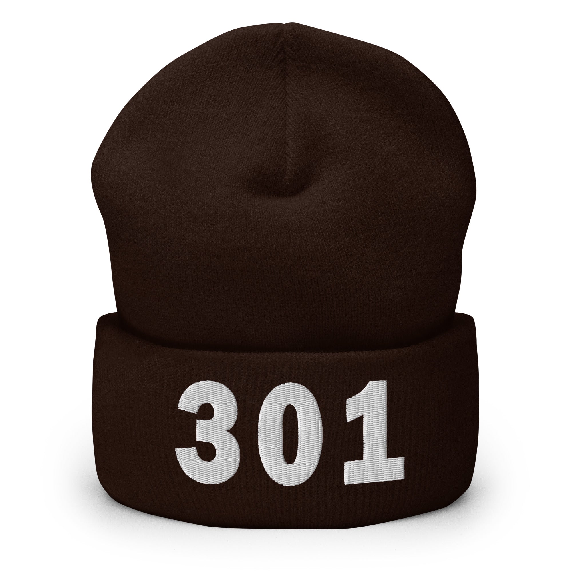 301 Area Code Cuffed Beanie