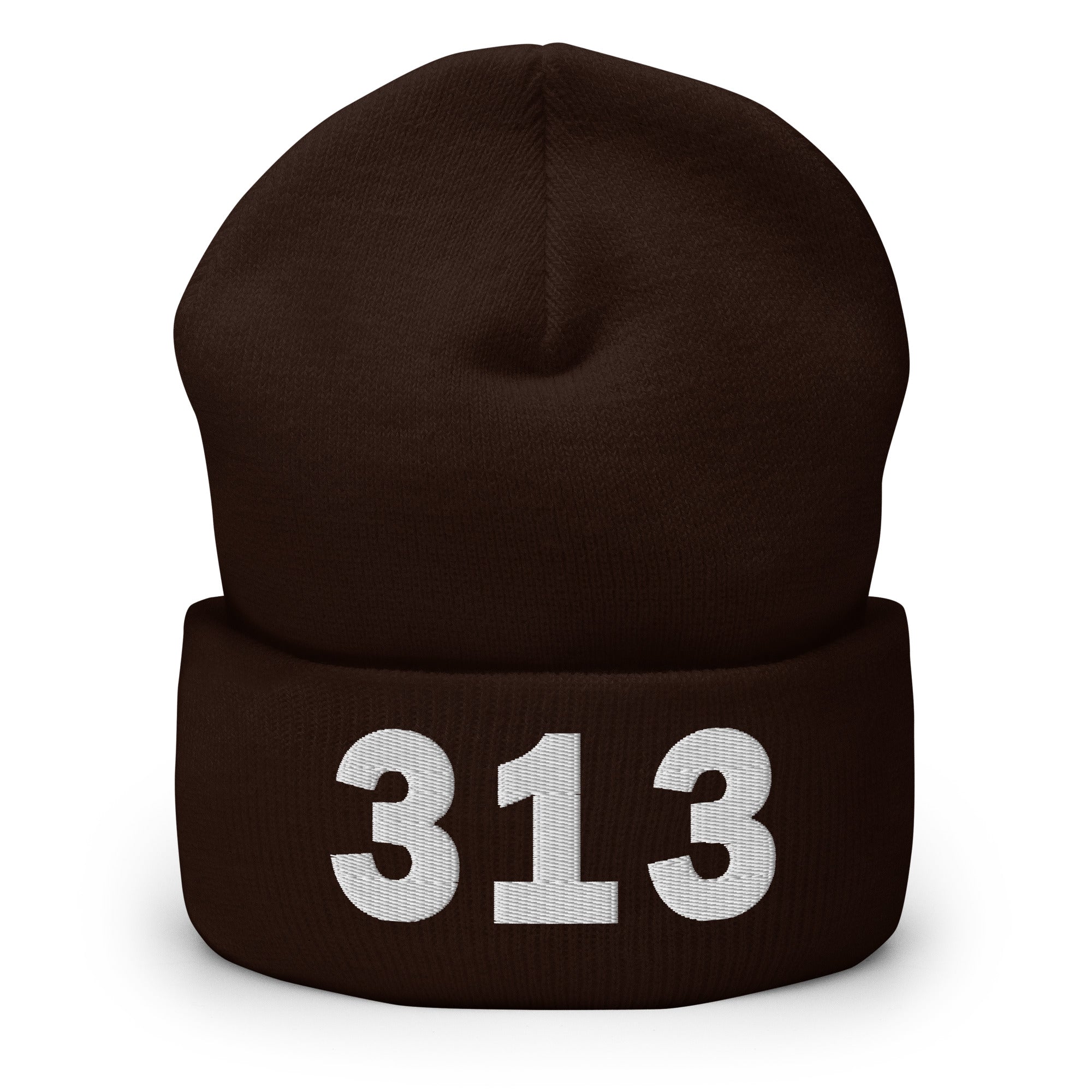 313 Area Code Cuffed Beanie