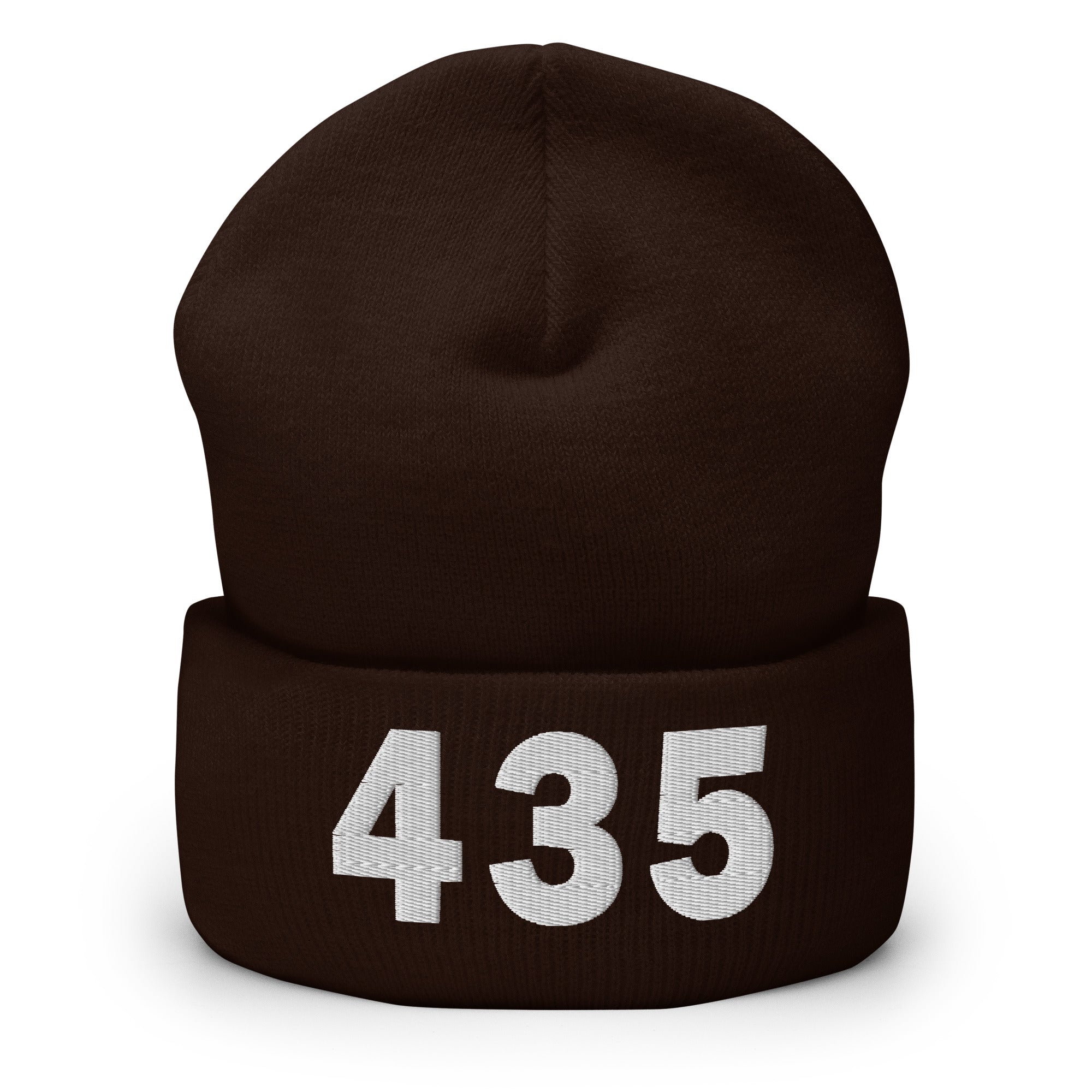 435 Area Code Cuffed Beanie