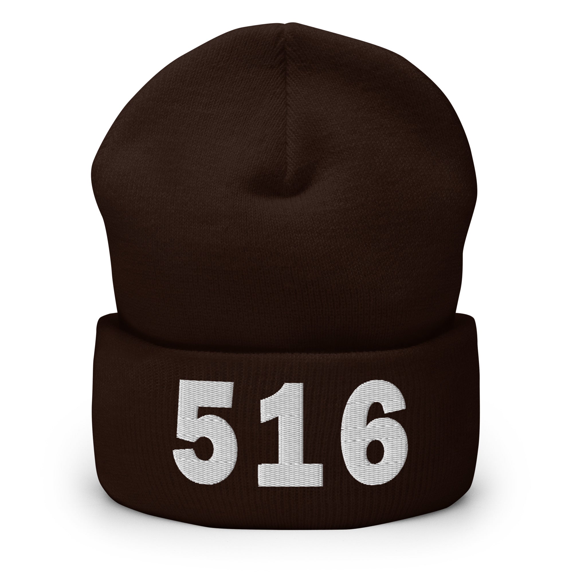 516 Area Code Cuffed Beanie