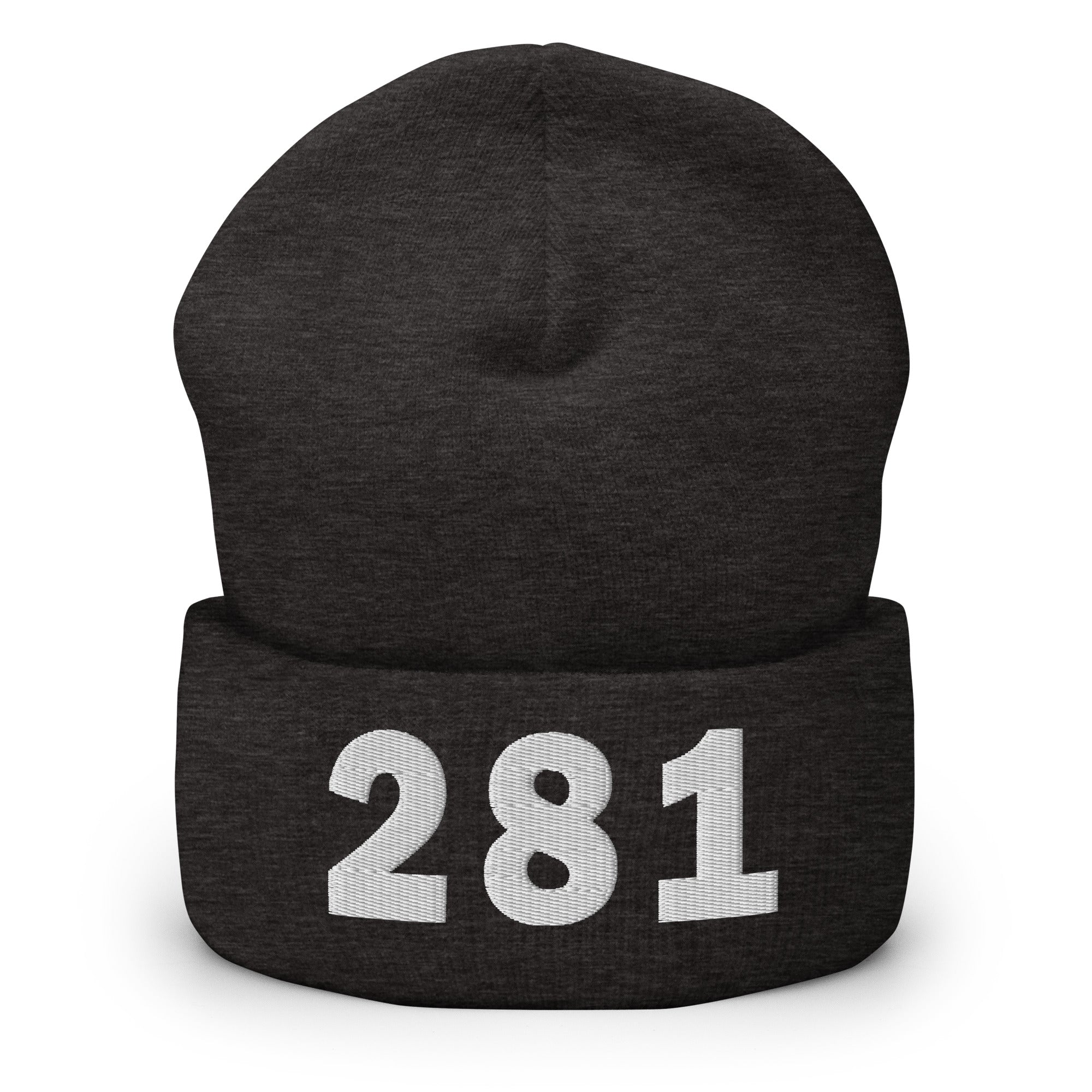 281 Area Code Cuffed Beanie