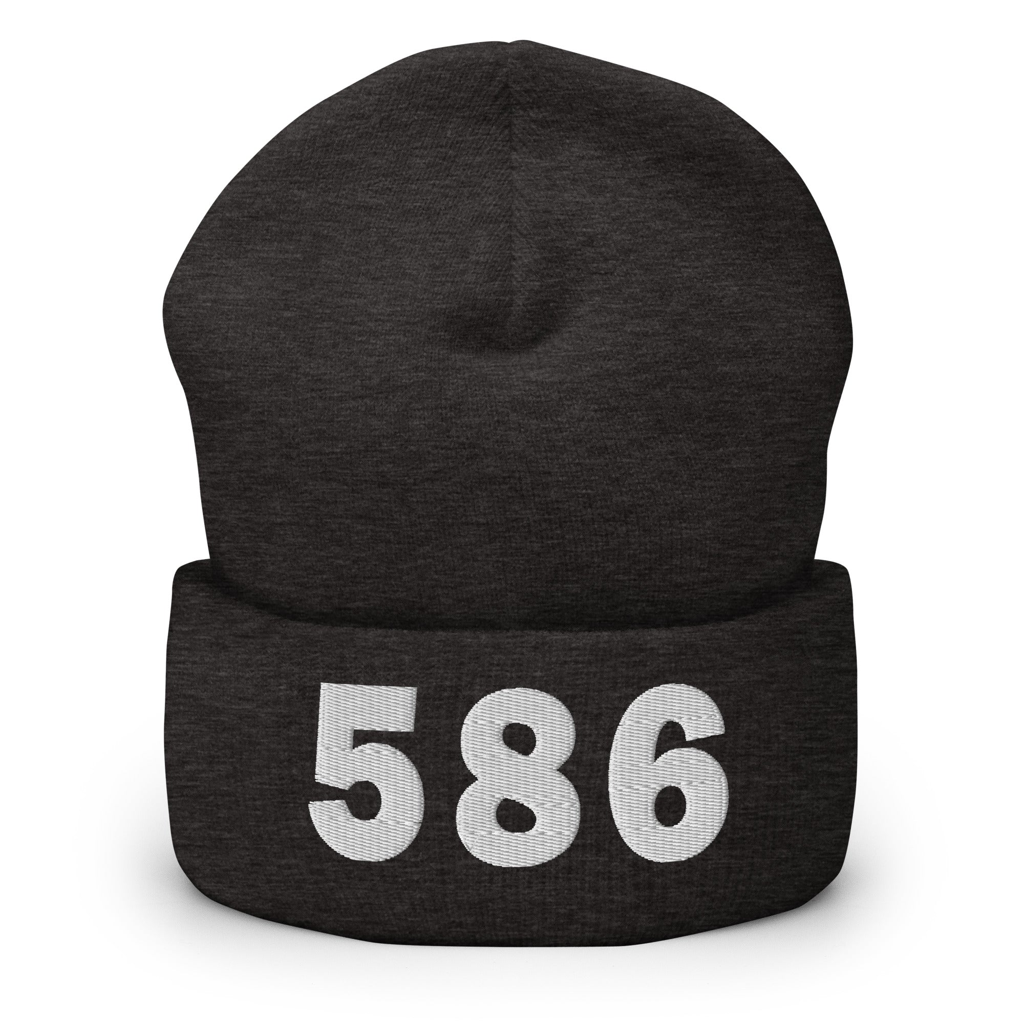 586 Area Code Cuffed Beanie