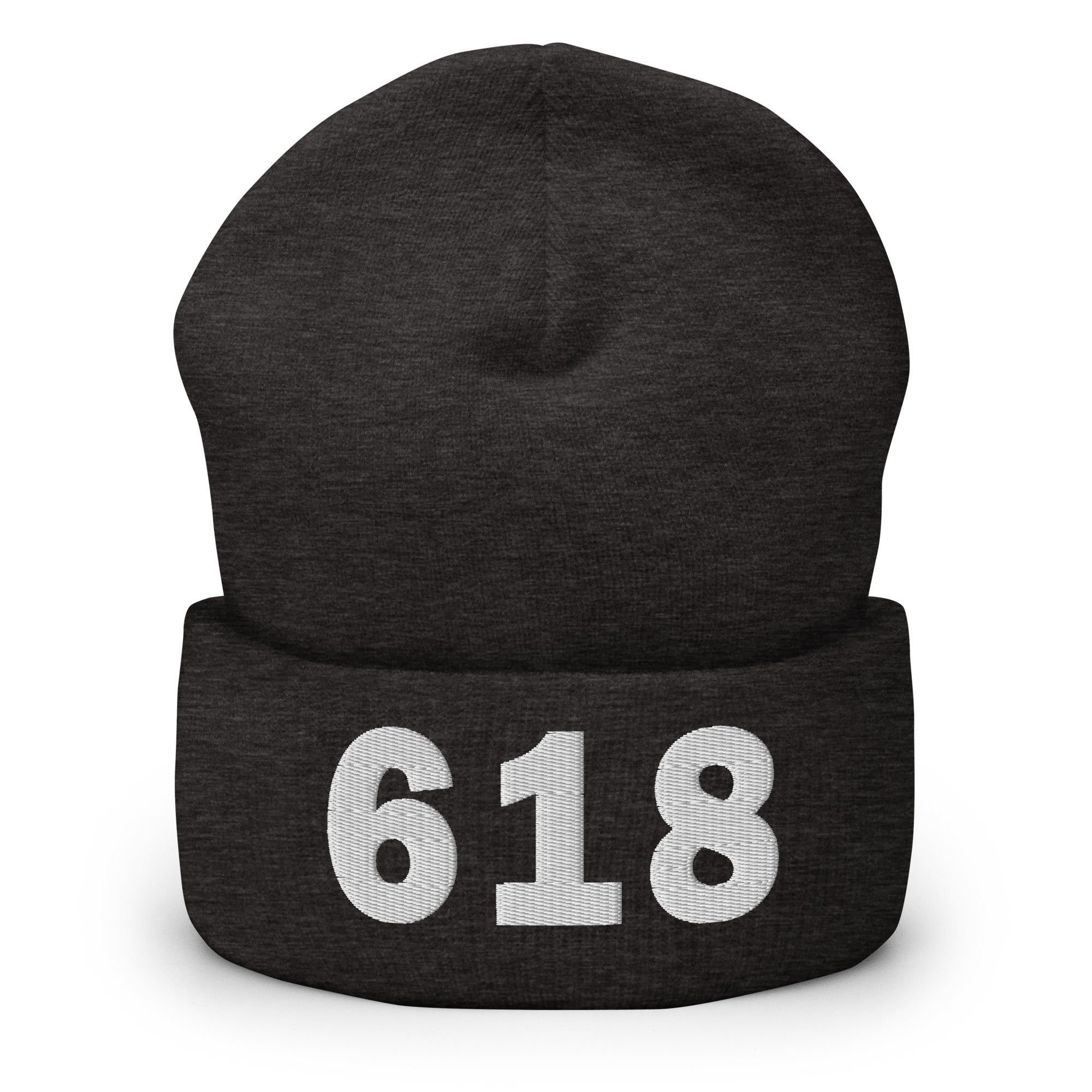 618 Area Code Cuffed Beanie