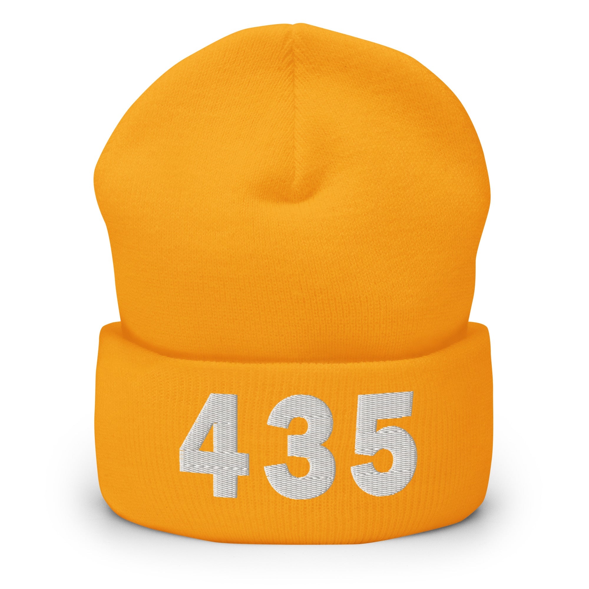 435 Area Code Cuffed Beanie