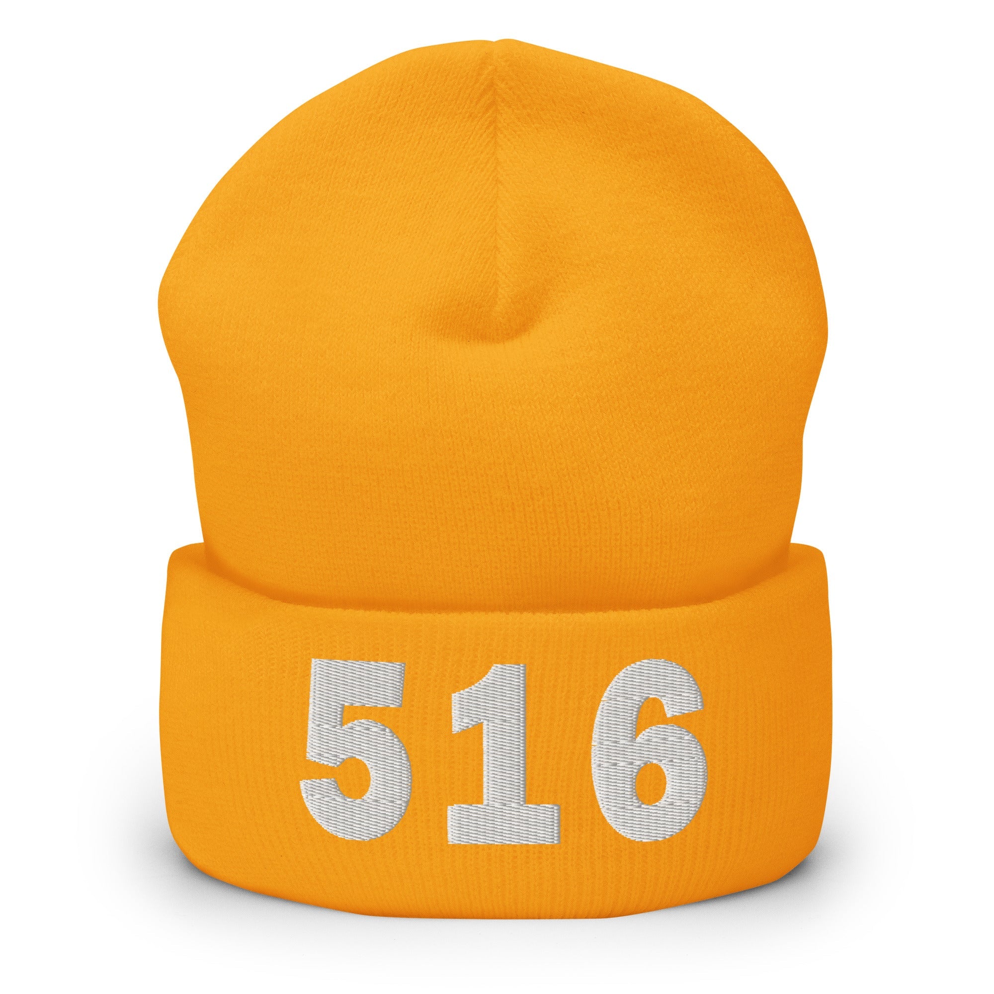 516 Area Code Cuffed Beanie
