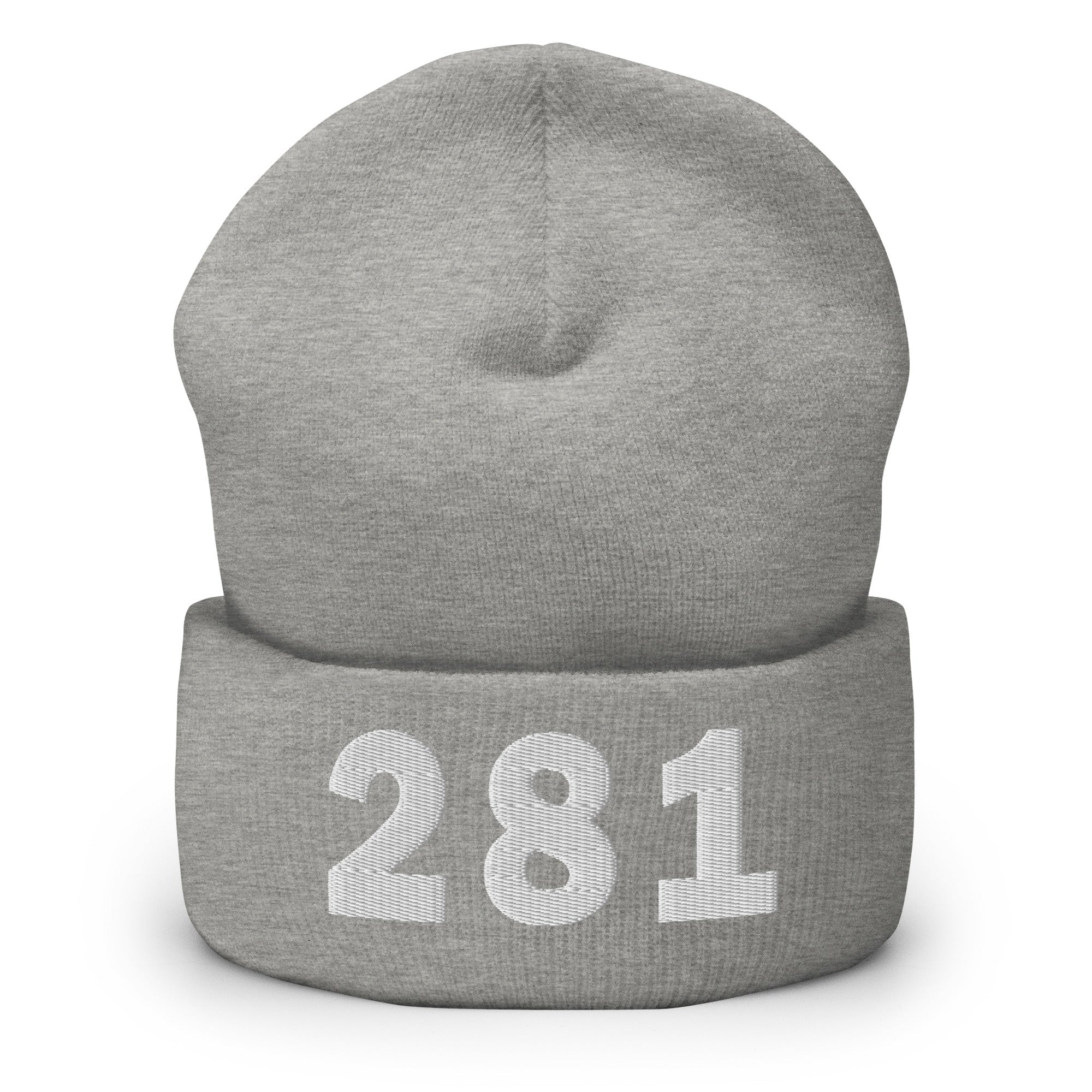 281 Area Code Cuffed Beanie