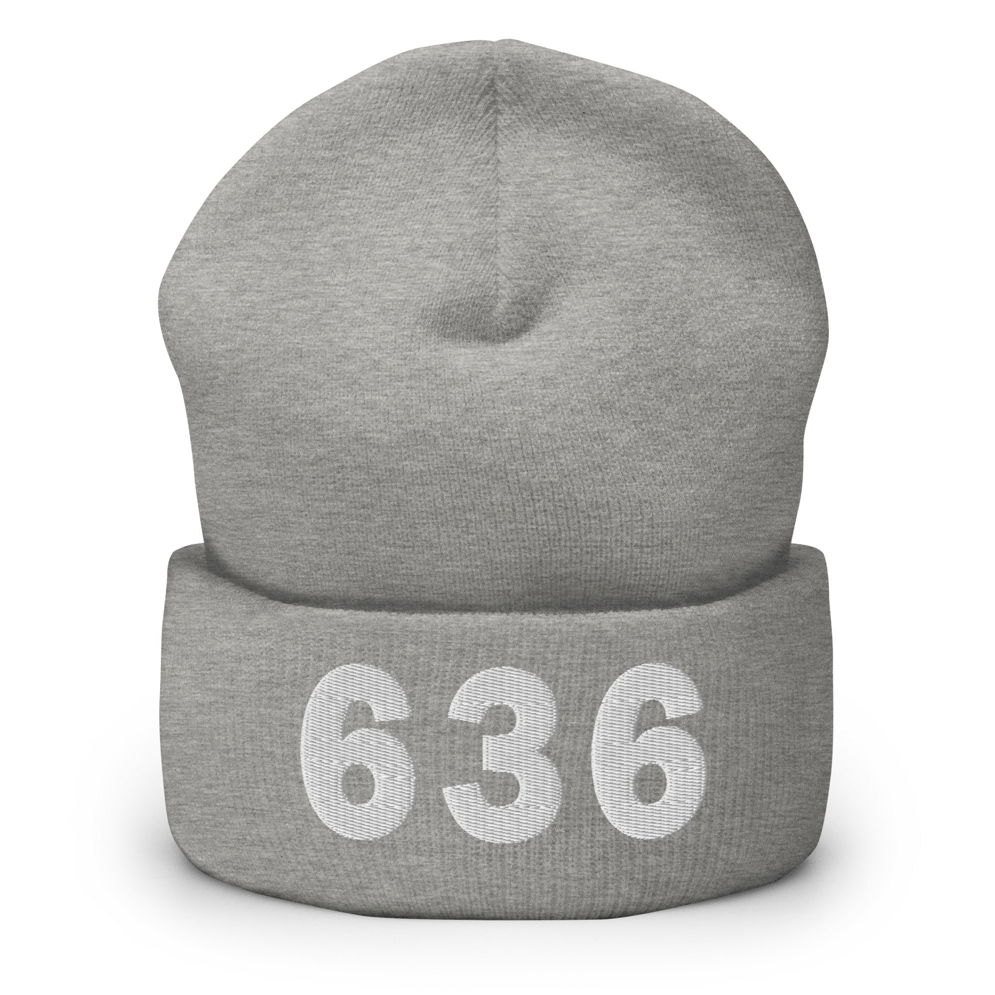 636 Area Code Cuffed Beanie