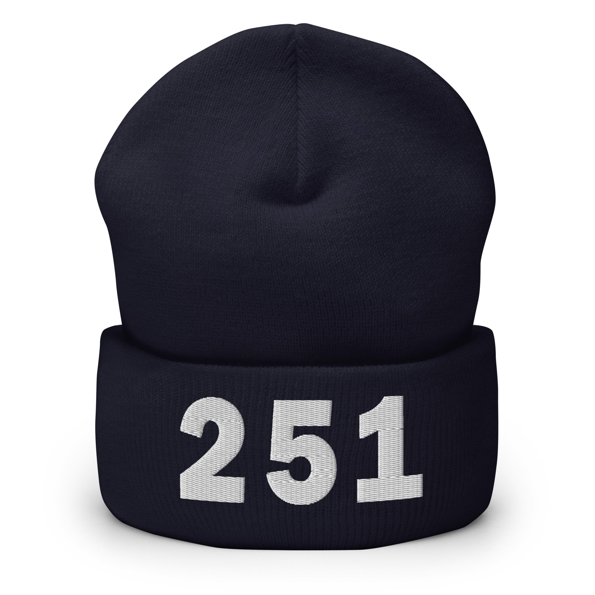 251 Area Code Cuffed Beanie