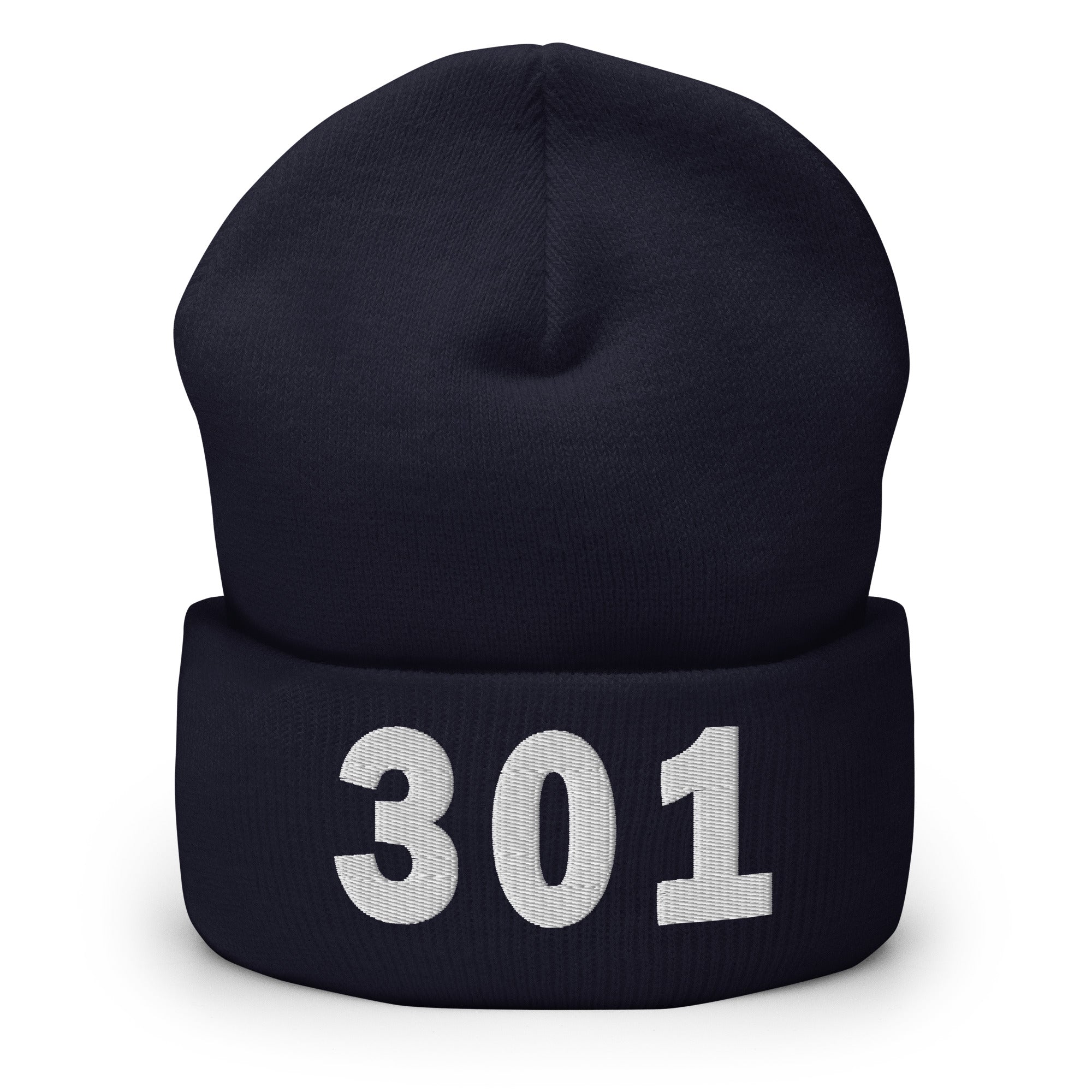 301 Area Code Cuffed Beanie