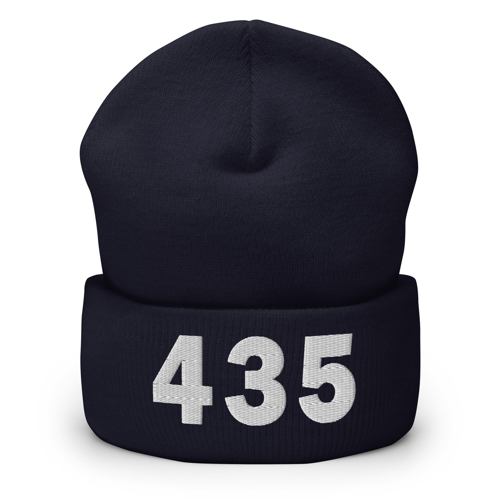 435 Area Code Cuffed Beanie