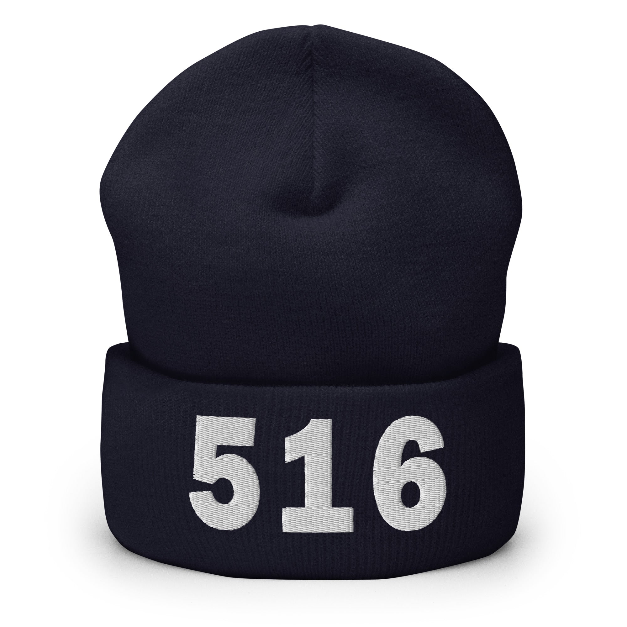 516 Area Code Cuffed Beanie