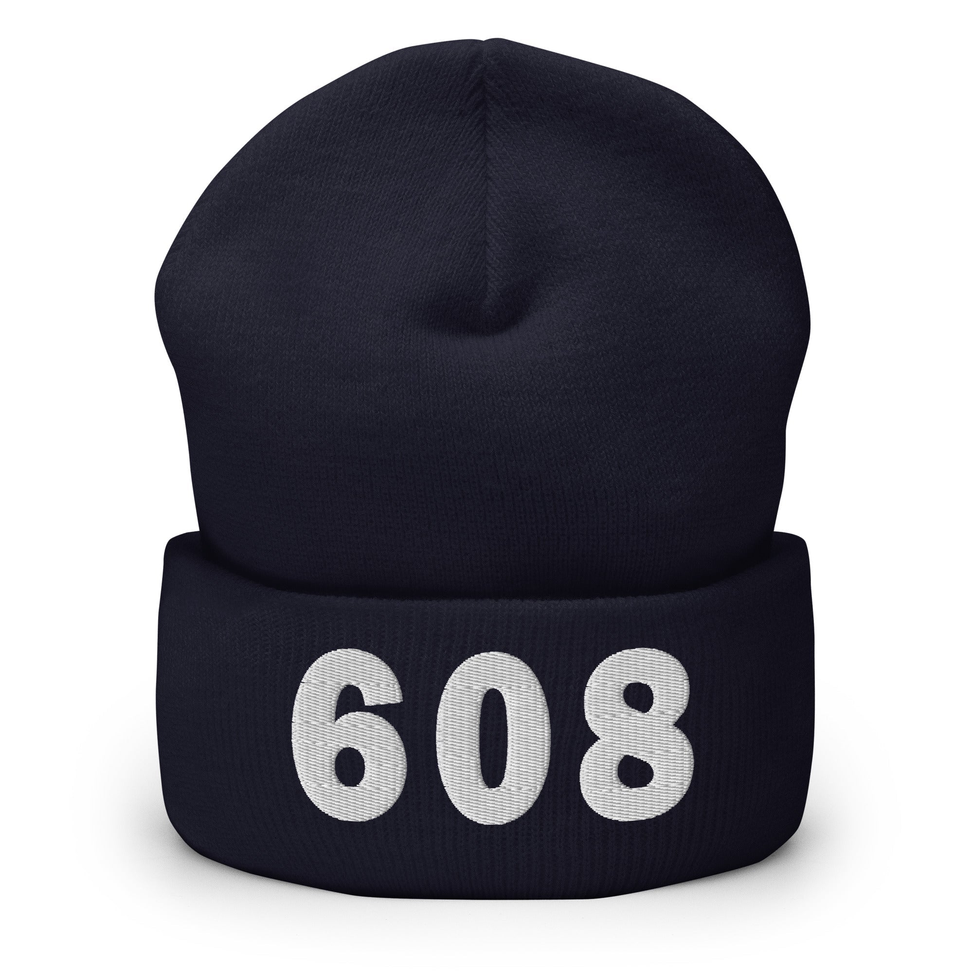 608 Area Code Cuffed Beanie