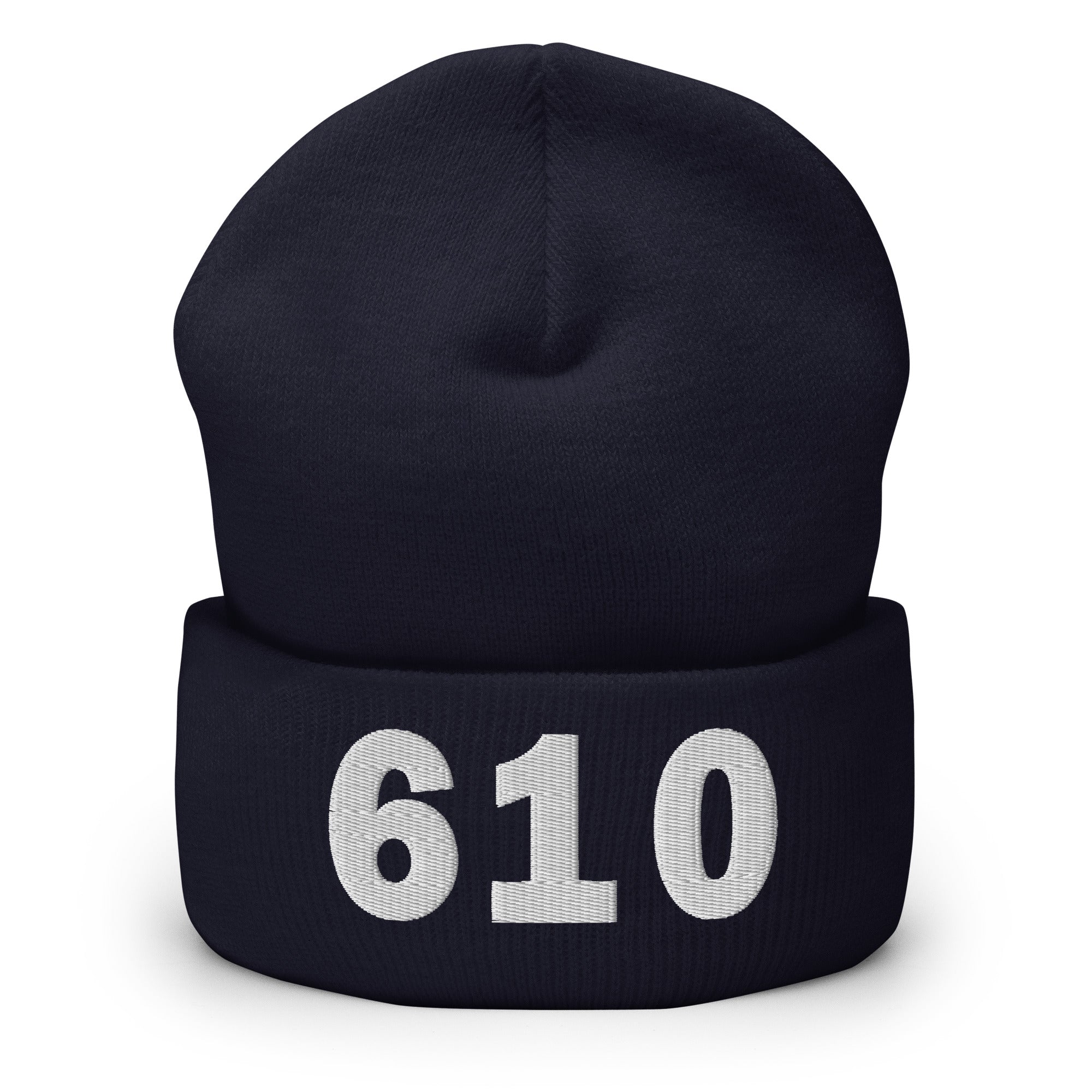 610 Area Code Cuffed Beanie