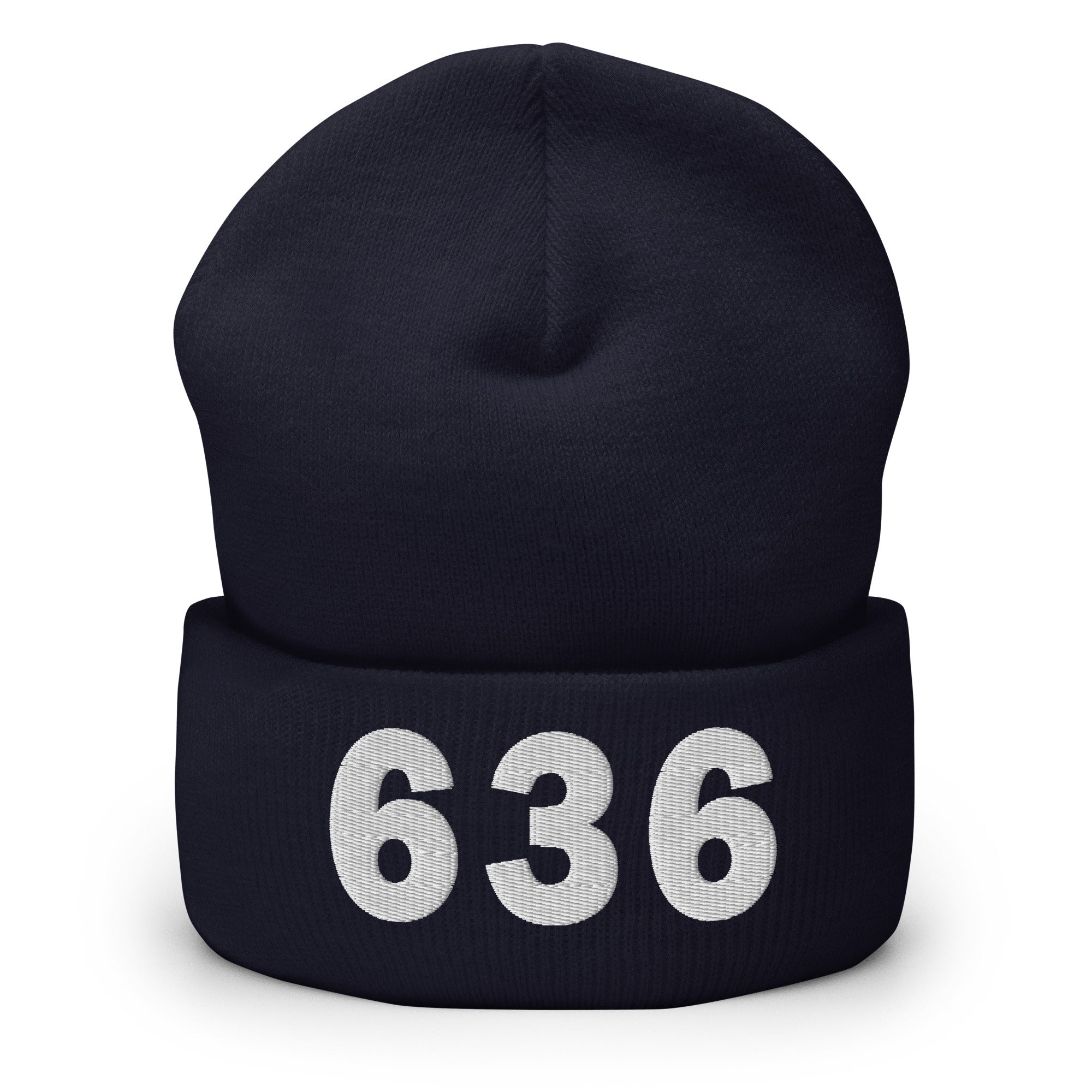 636 Area Code Cuffed Beanie