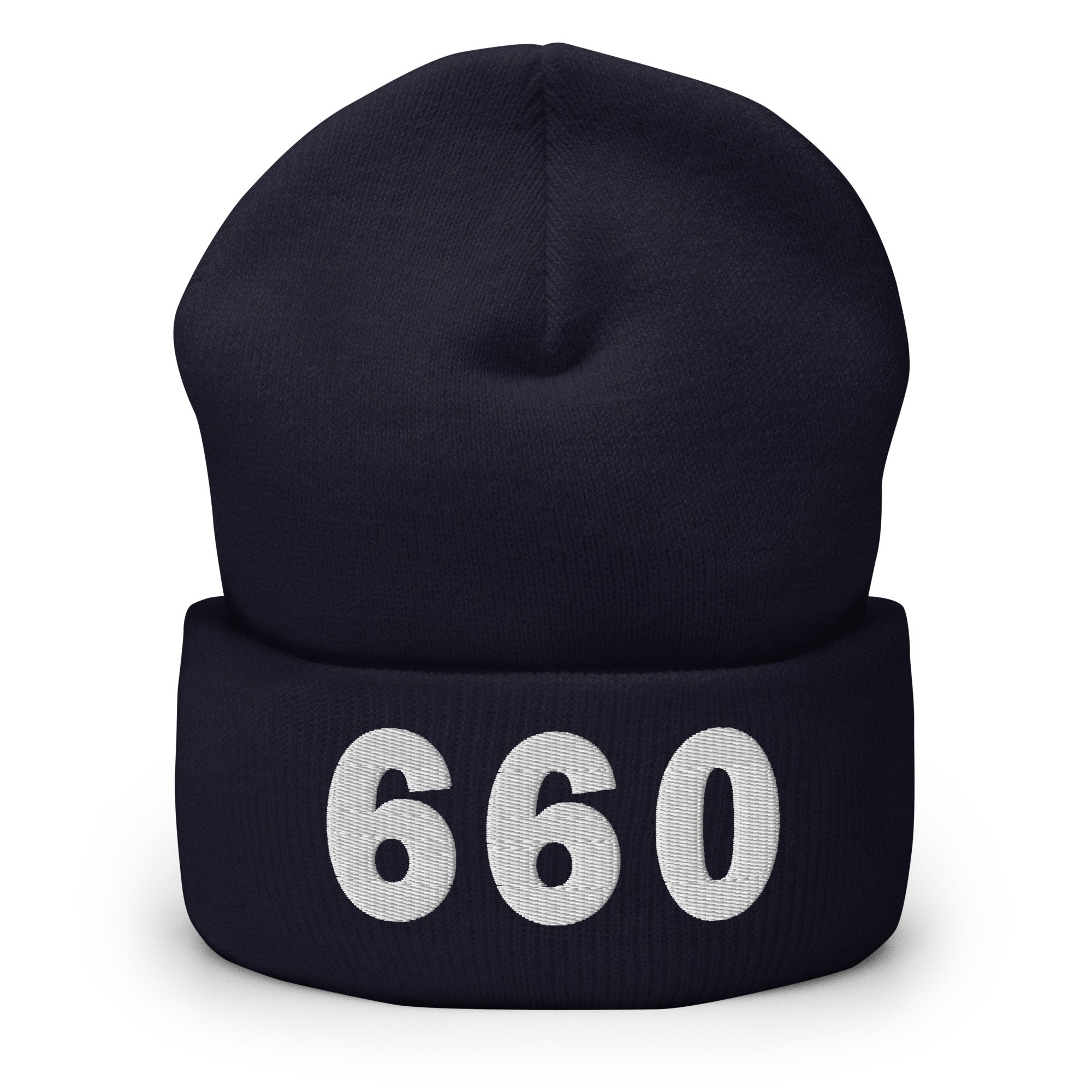660 Area Code Cuffed Beanie
