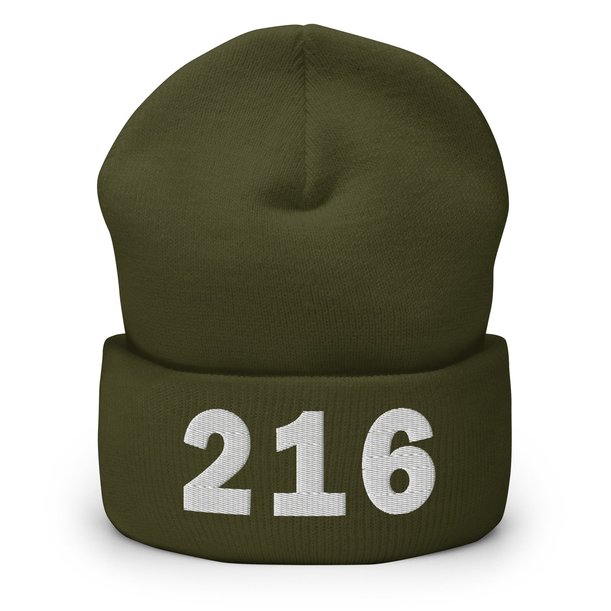 216 Area Code Cuffed Beanie