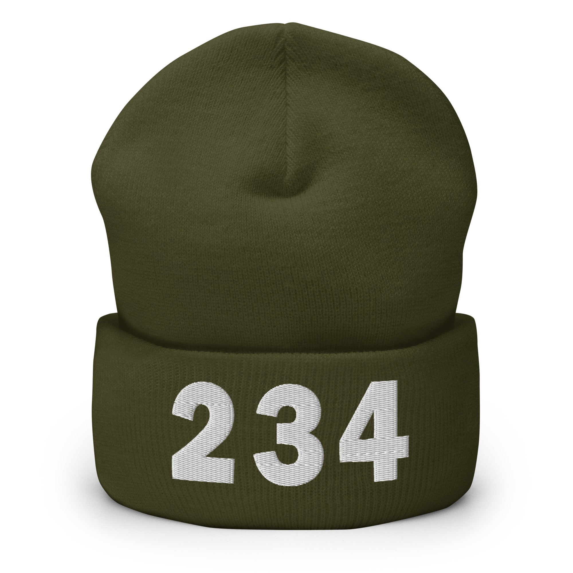 234 Area Code Cuffed Beanie