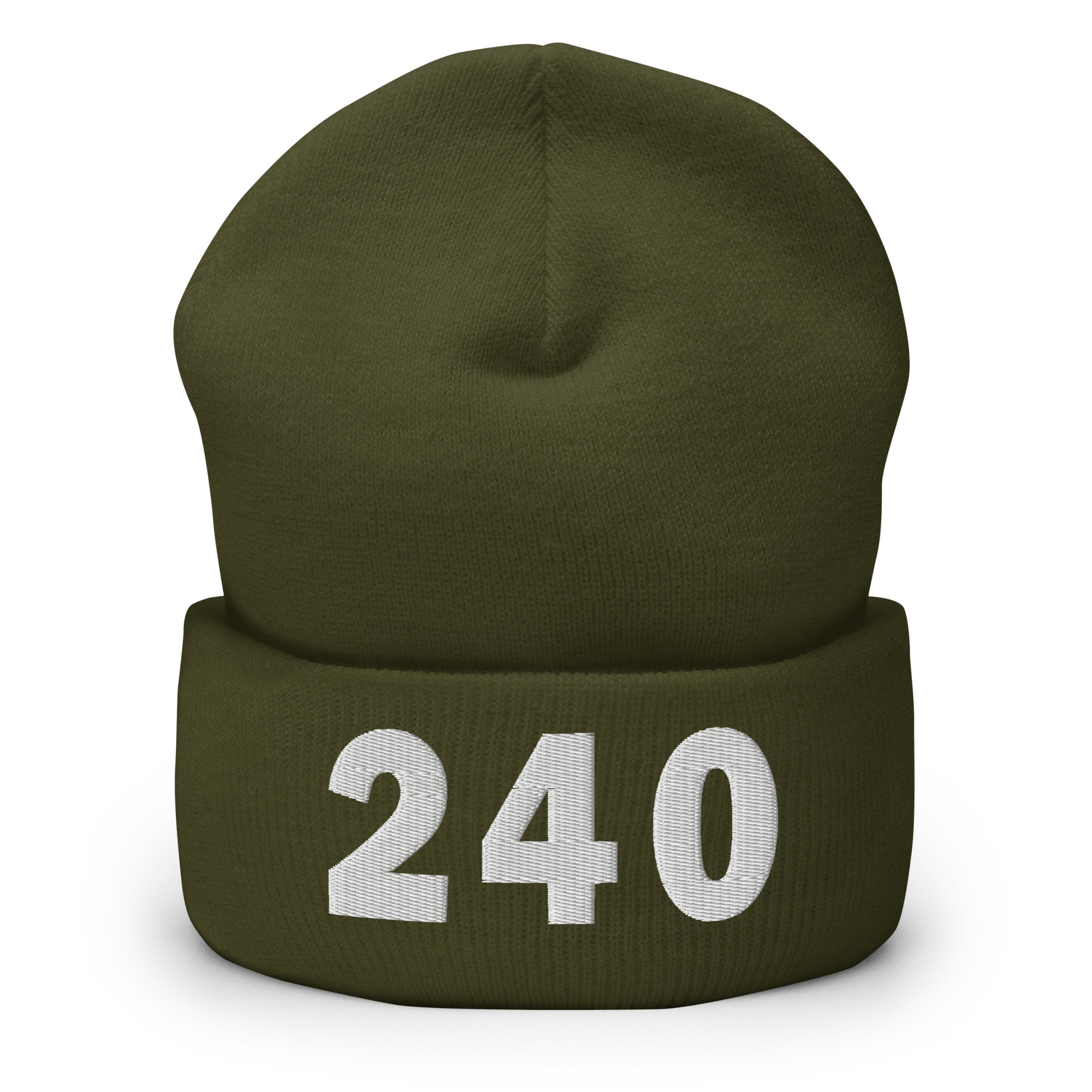 240 Area Code Cuffed Beanie