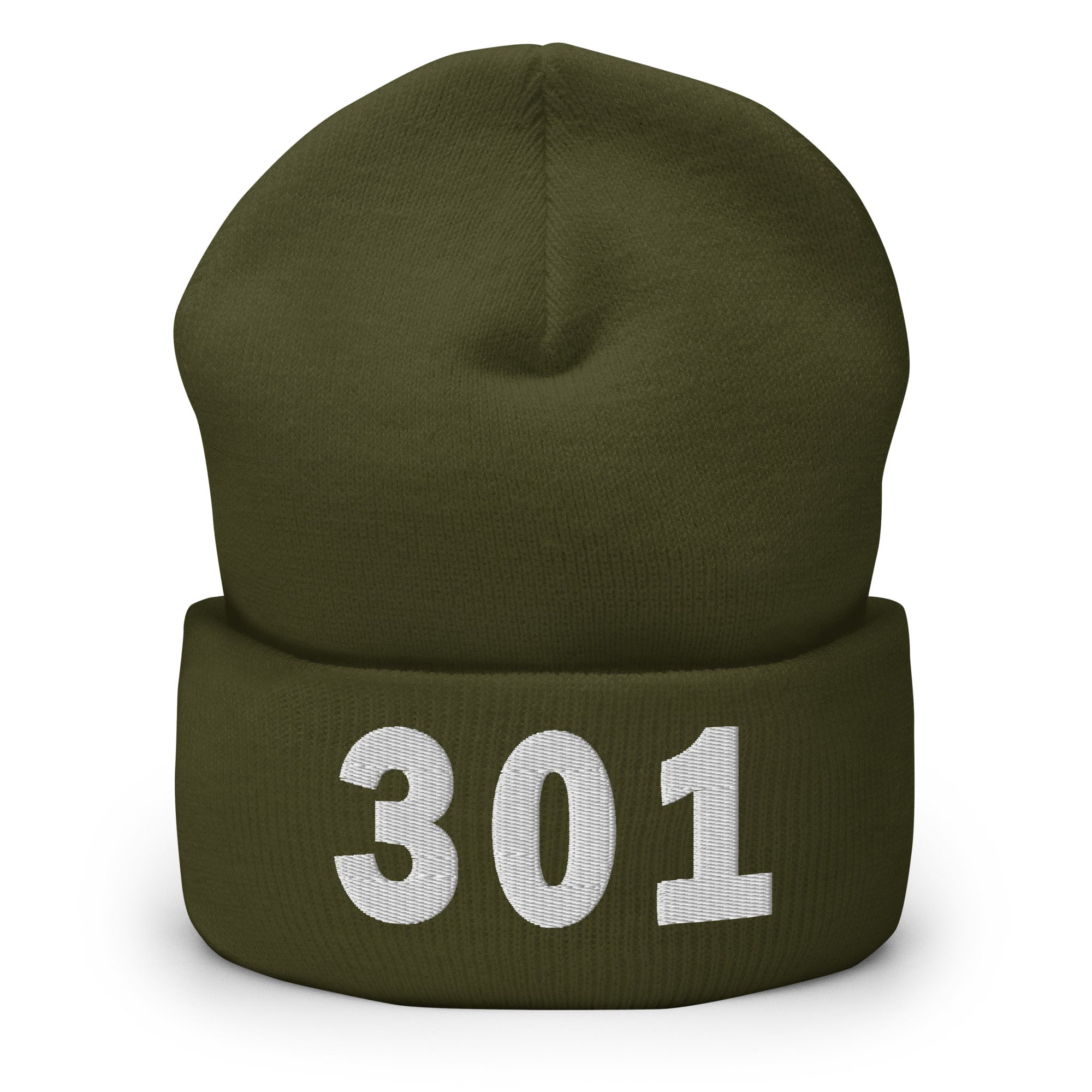 301 Area Code Cuffed Beanie