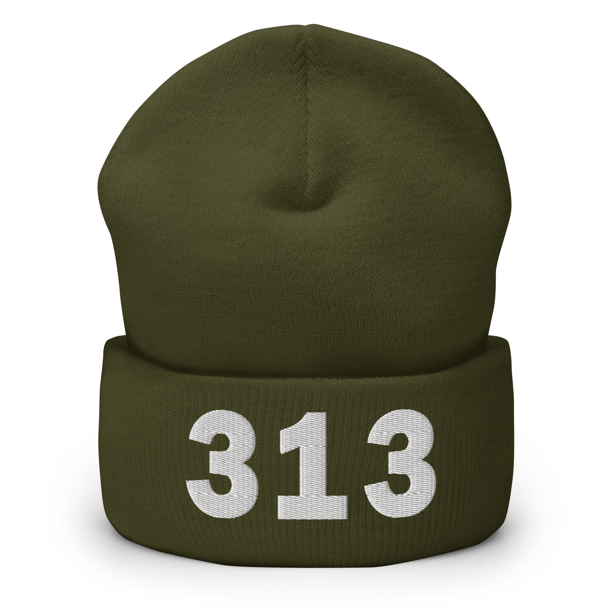 313 Area Code Cuffed Beanie