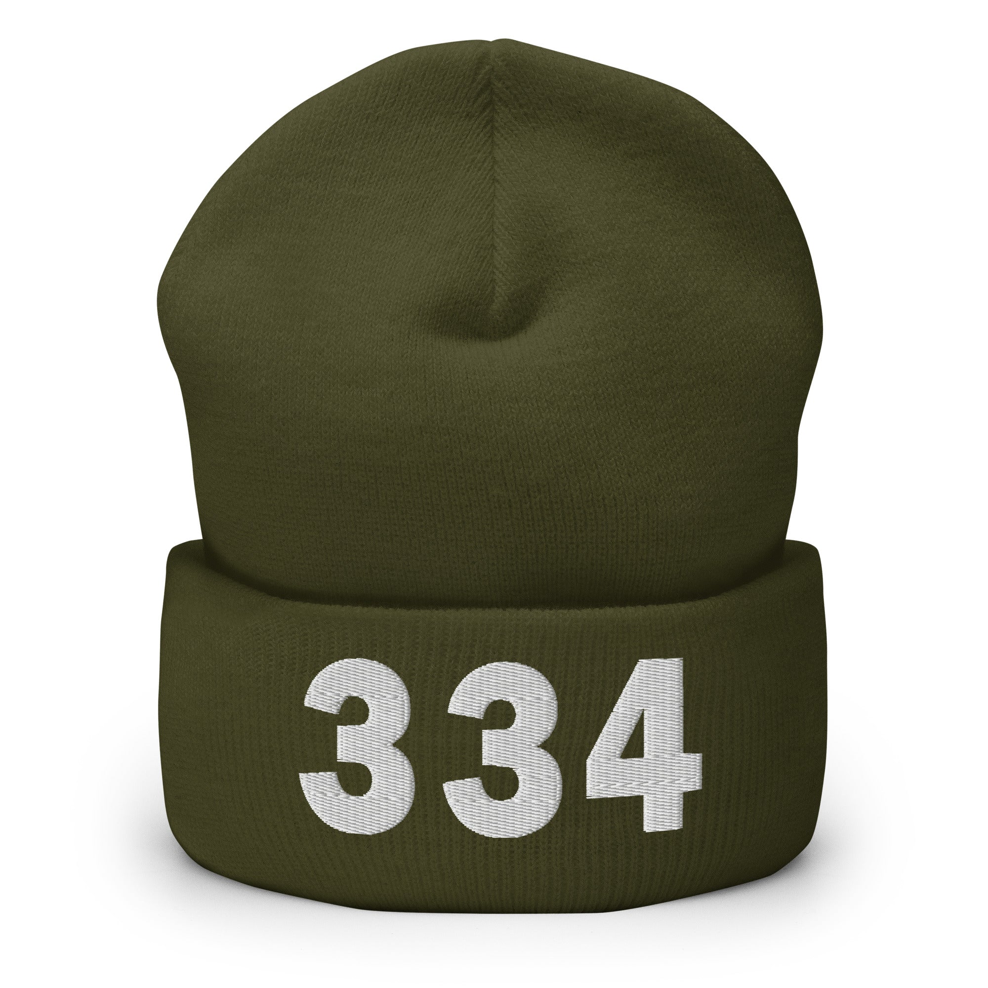 334 Area Code Cuffed Beanie