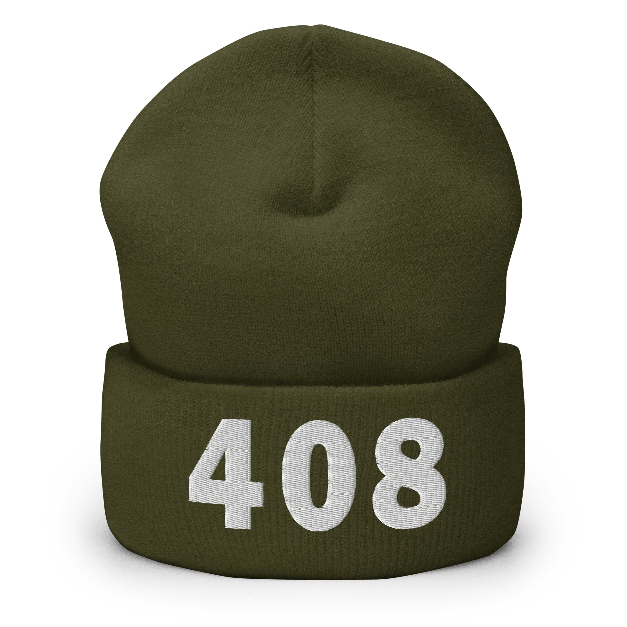 408 Area Code Cuffed Beanie