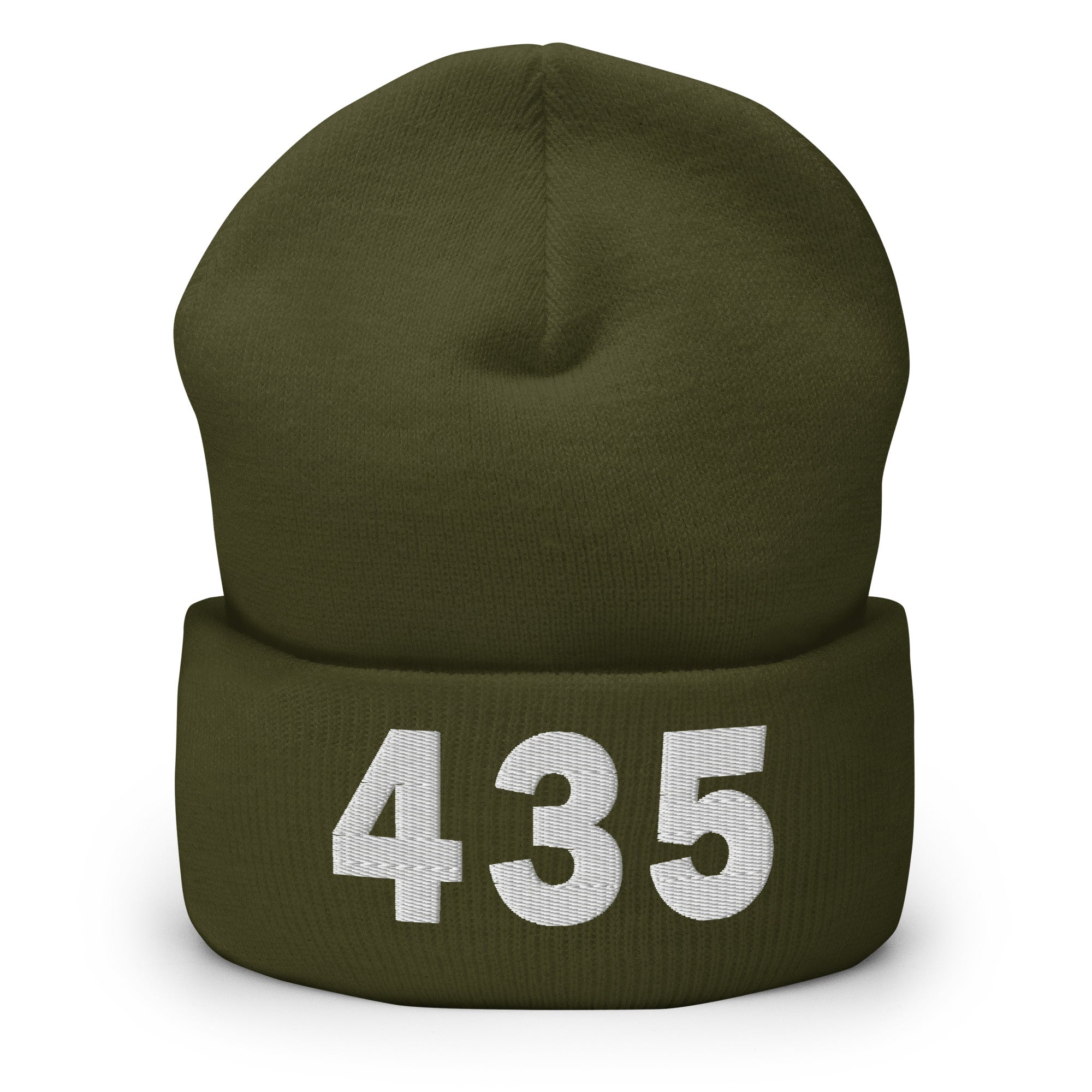 435 Area Code Cuffed Beanie