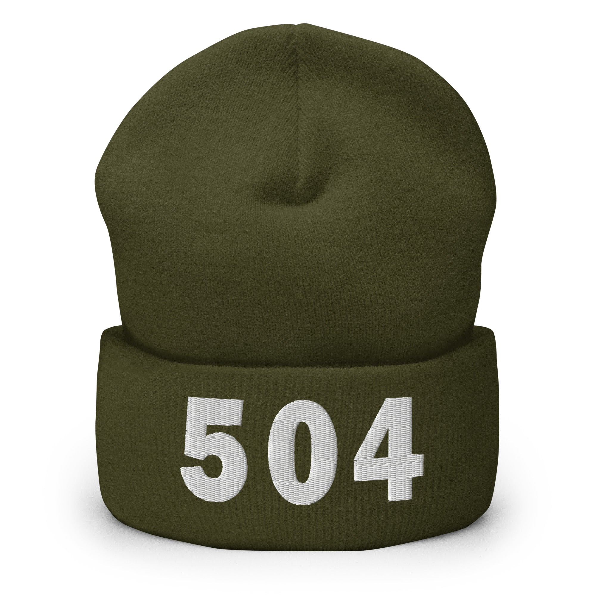 504 Area Code Cuffed Beanie