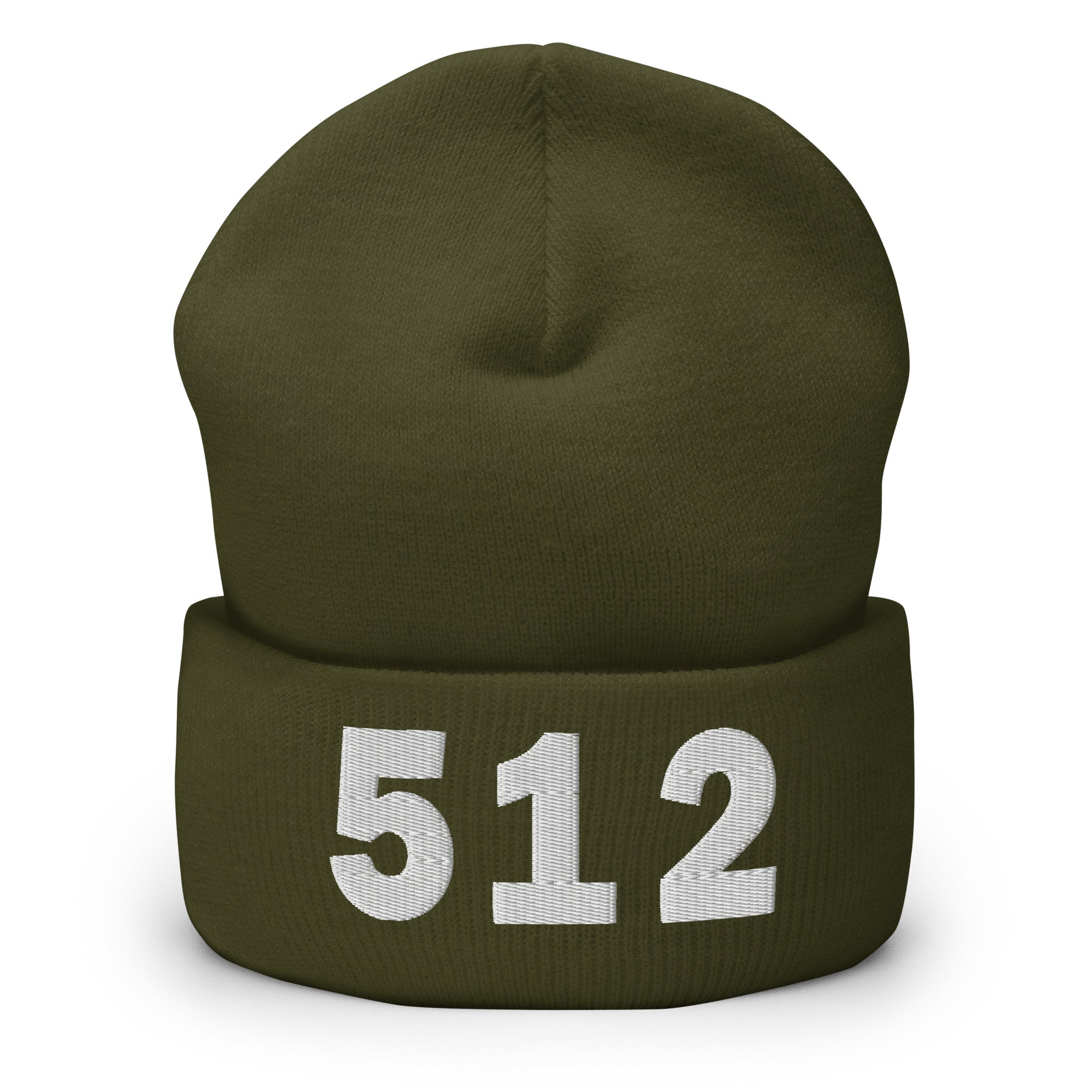 512 Area Code Cuffed Beanie