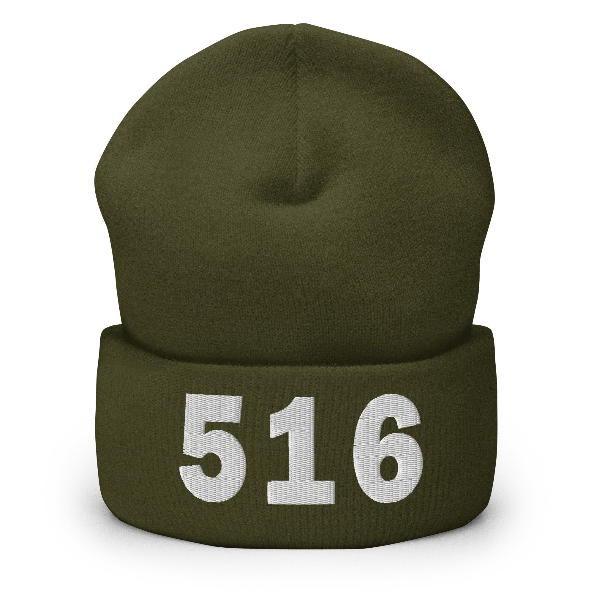 516 Area Code Cuffed Beanie
