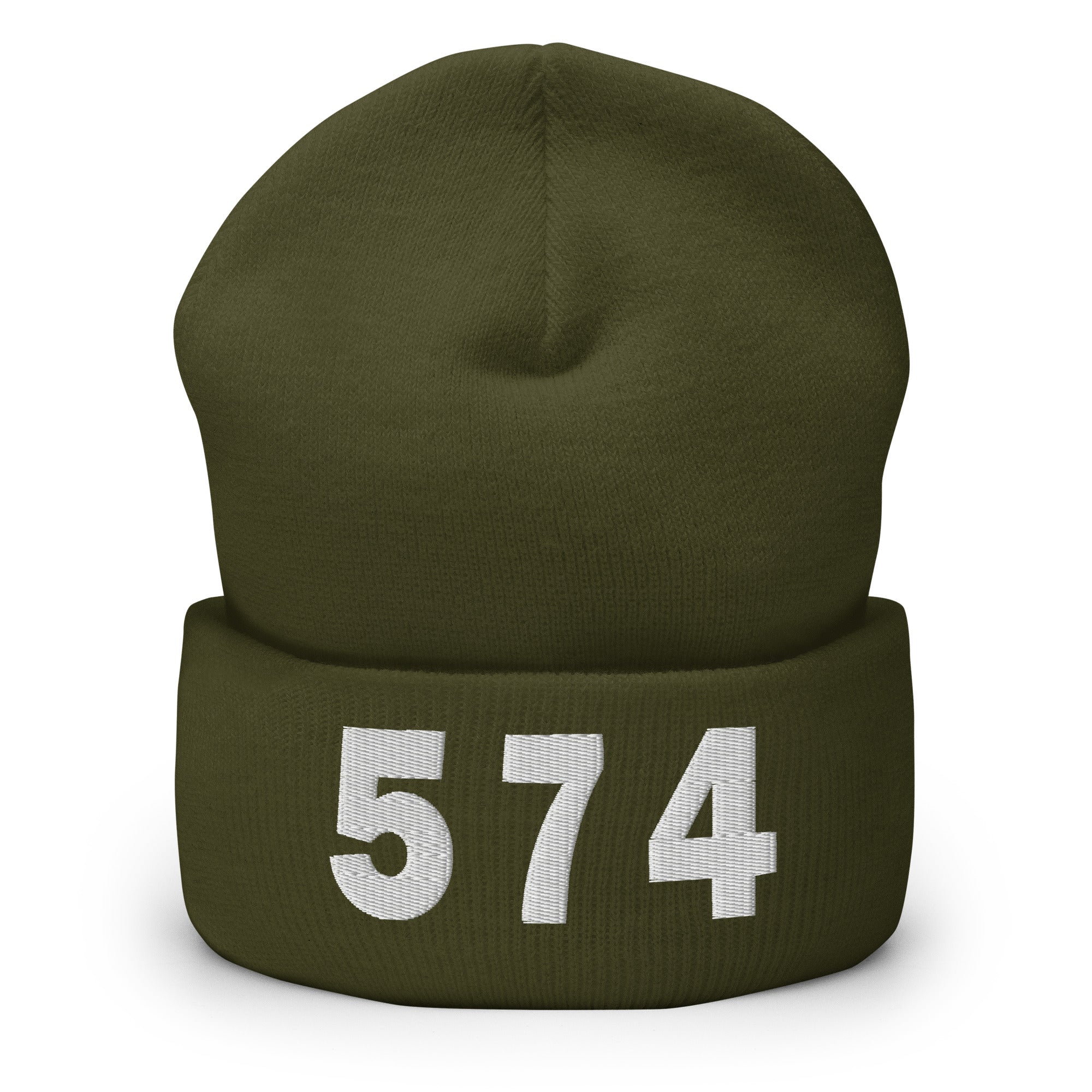 574 Area Code Cuffed Beanie