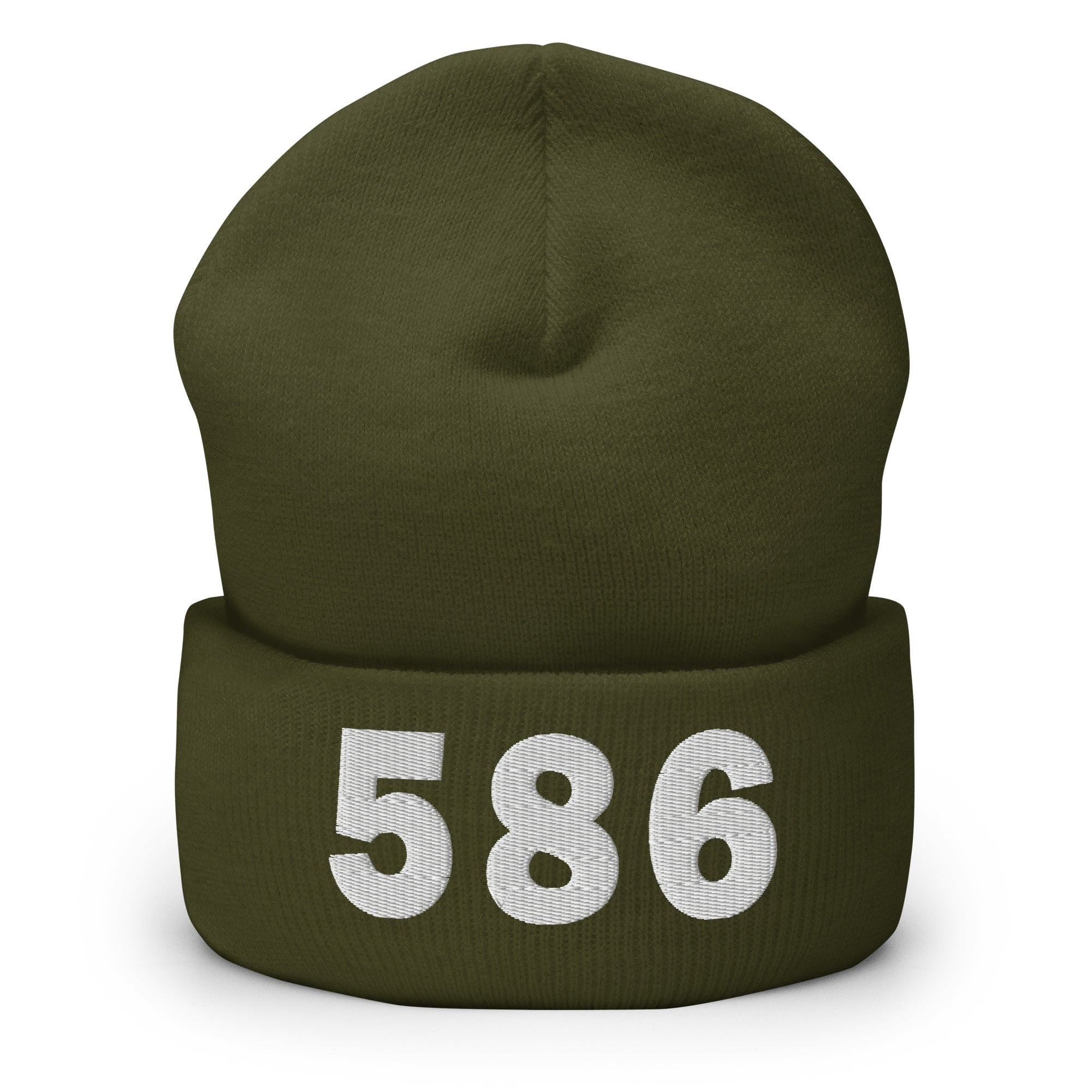 586 Area Code Cuffed Beanie