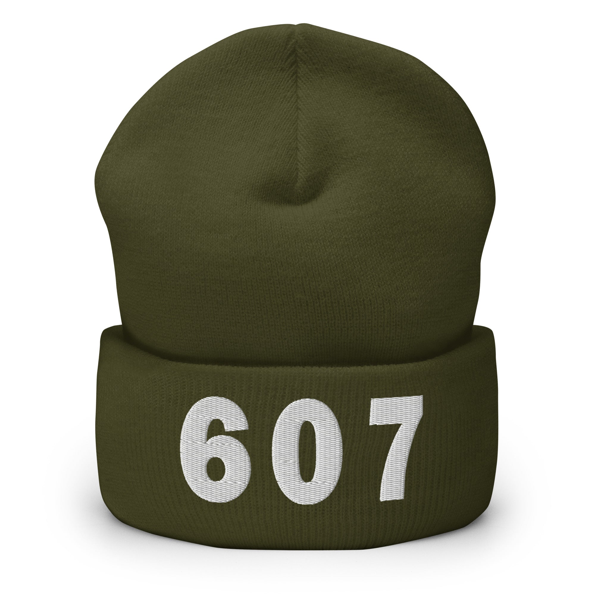 607 Area Code Cuffed Beanie