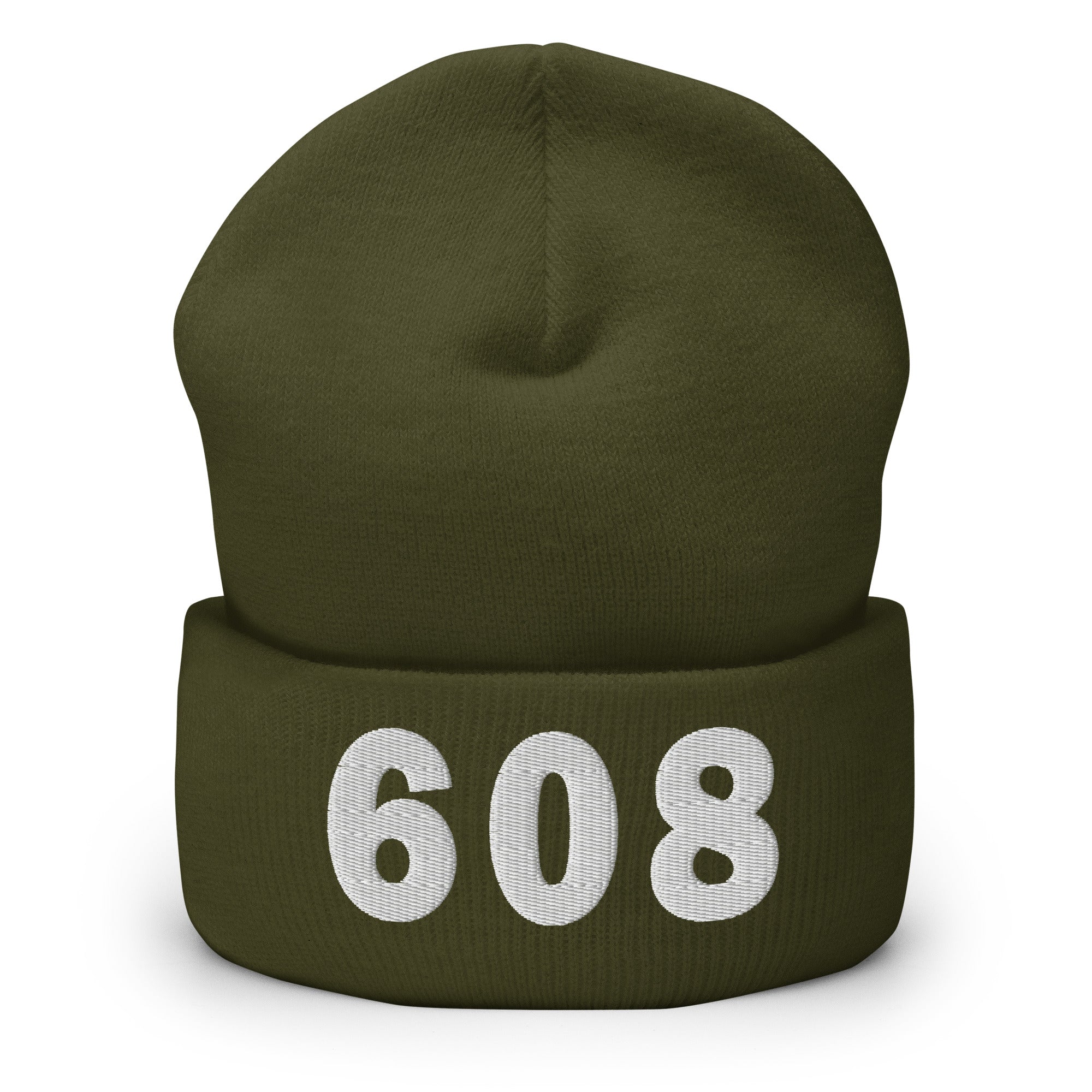 608 Area Code Cuffed Beanie