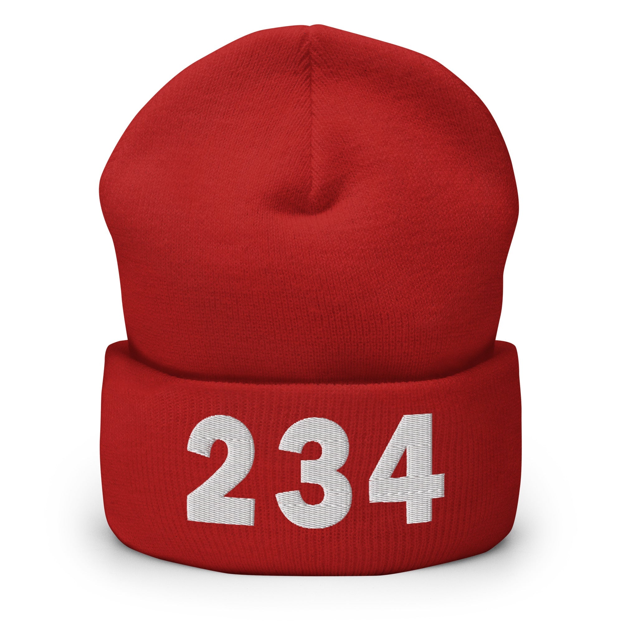 234 Area Code Cuffed Beanie