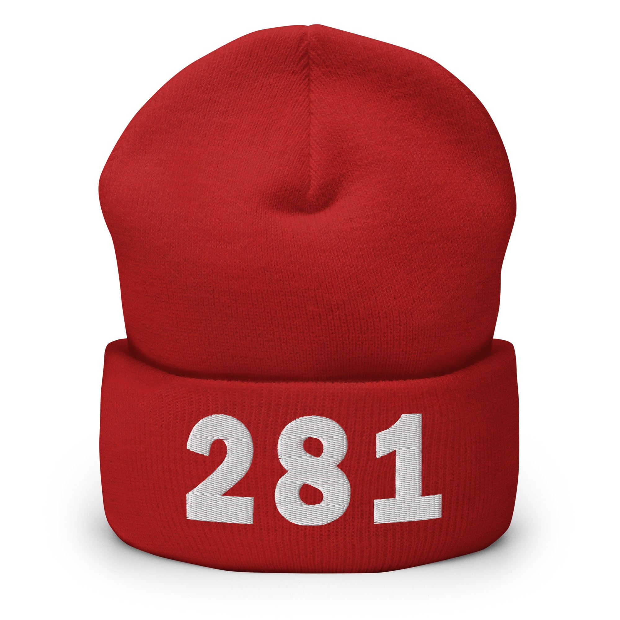 281 Area Code Cuffed Beanie