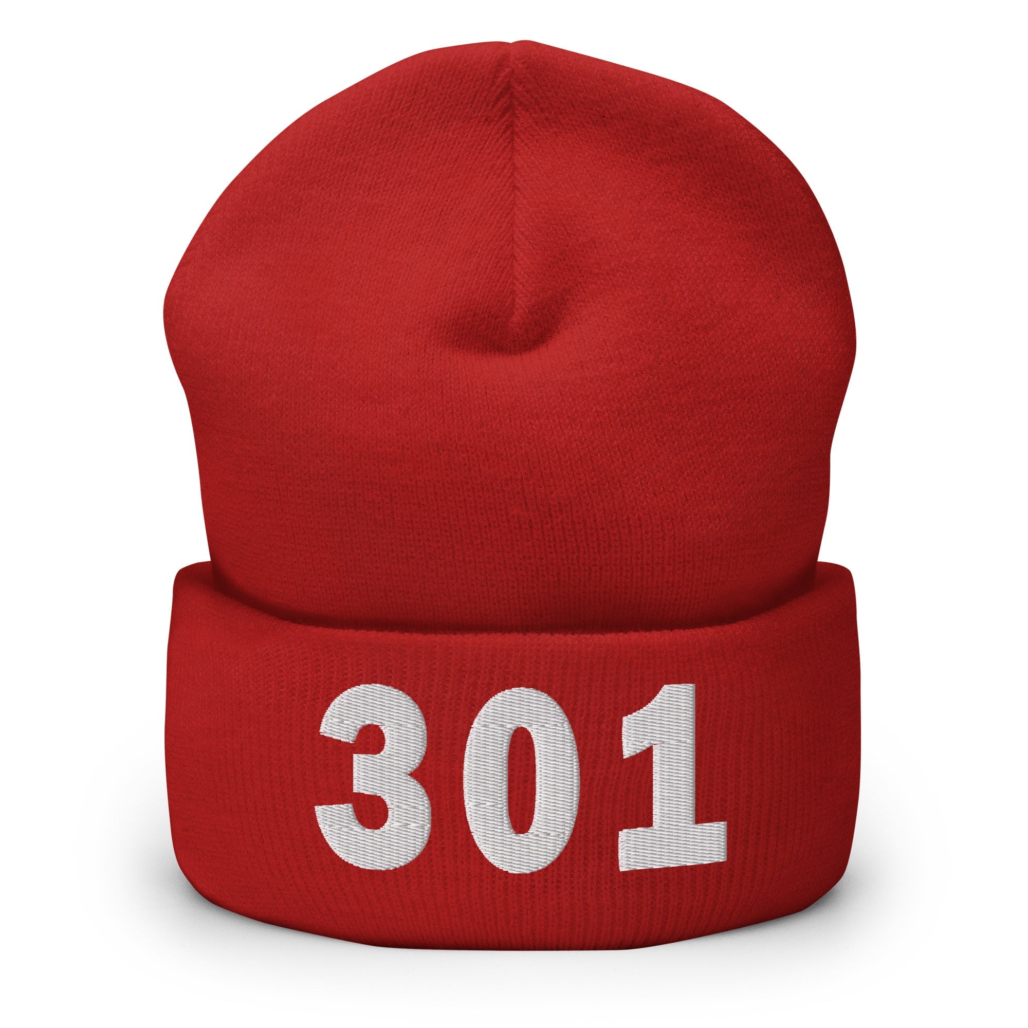 301 Area Code Cuffed Beanie