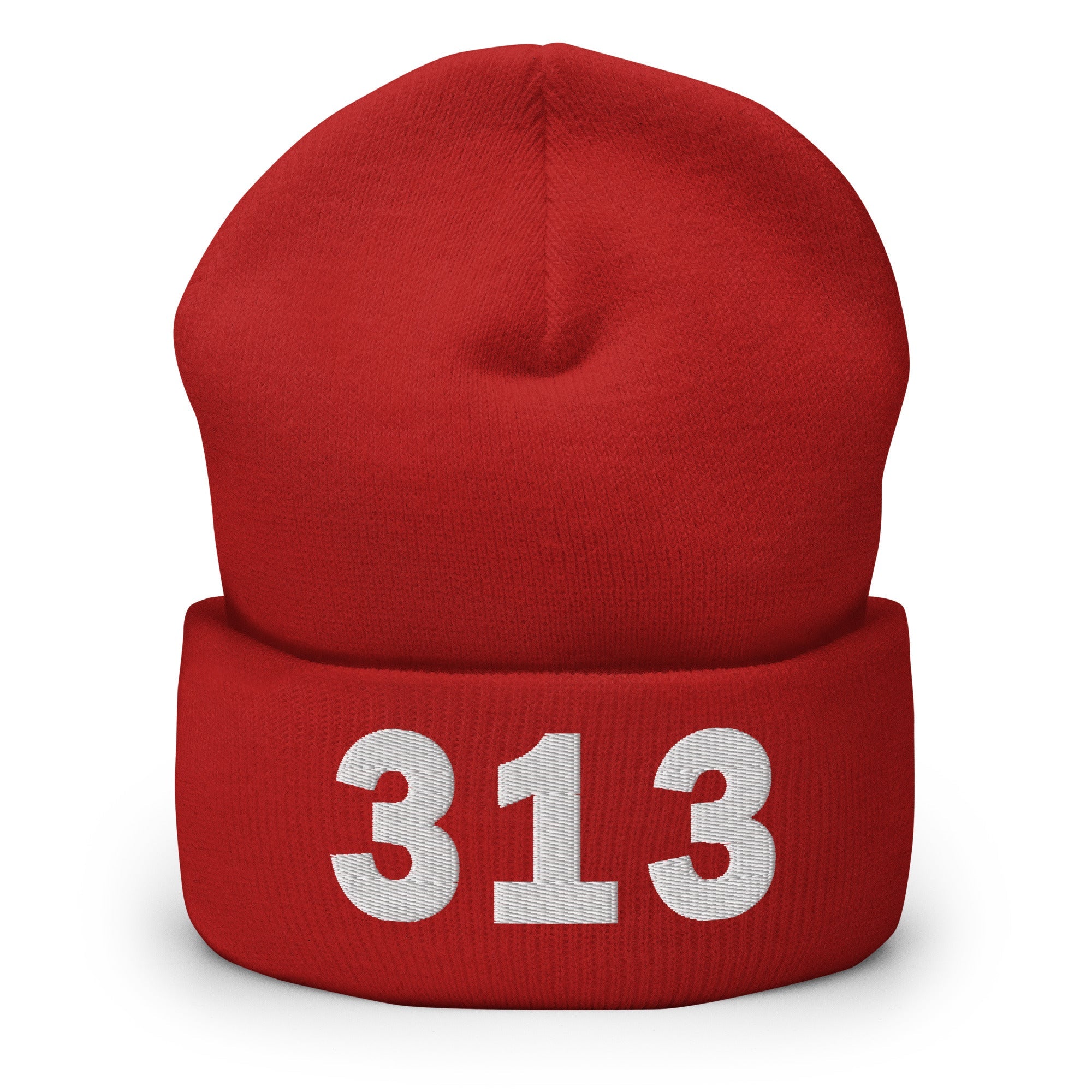313 Area Code Cuffed Beanie